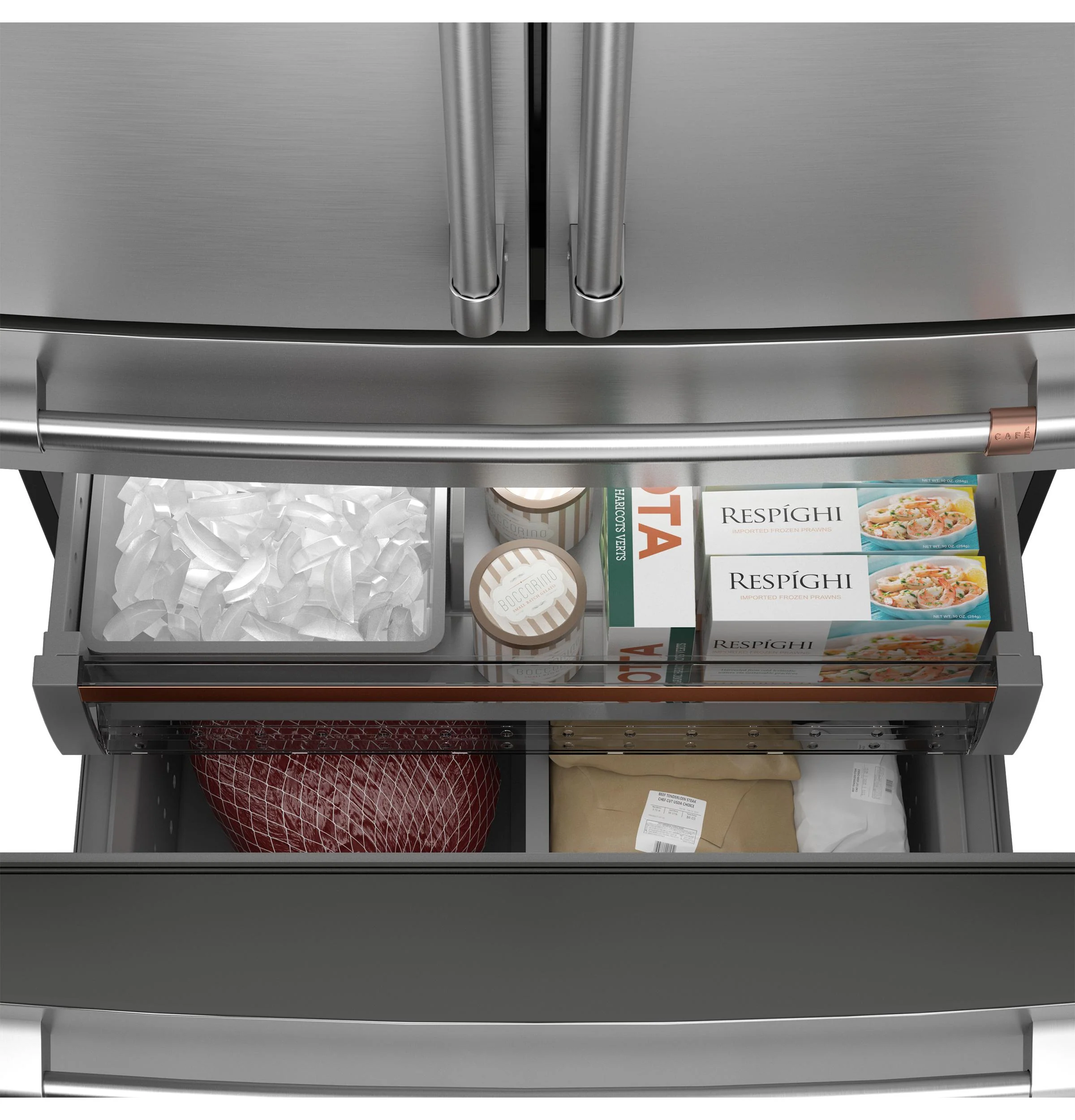 Cafe CJE23DP4WW2 CAF(EBACK)™ ENERGY STAR® 23.2 Cu. Ft. Smart Counter-Depth 4-Door French-Door Refrigerator With Dual-Dispense AutoFill Pitcher - Image 6