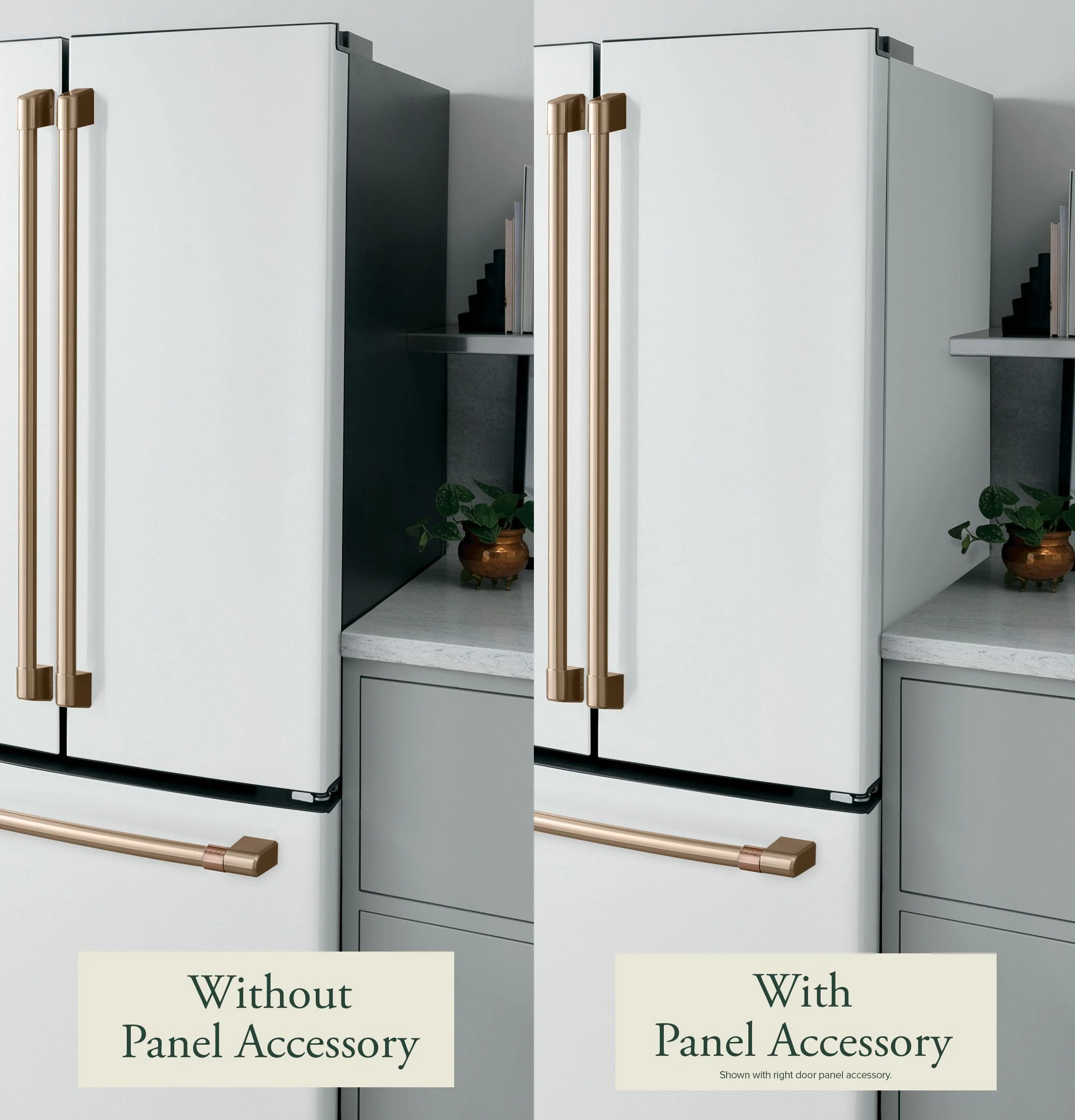 Cafe CKQBLSCVW2 CAF(EBACK)™ Refrigeration Matte White Side Panel, Counter-Depth, 4-Door, Left - Image 4