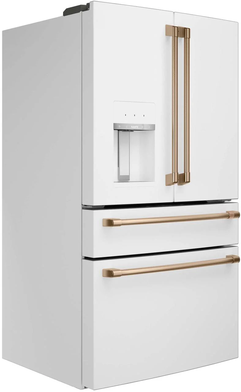 Cafe CKQBLSFNW2 CAF(EBACK)™ Refrigeration Matte White Side Panel, Full-Depth, 4-Door, Left - Image 2