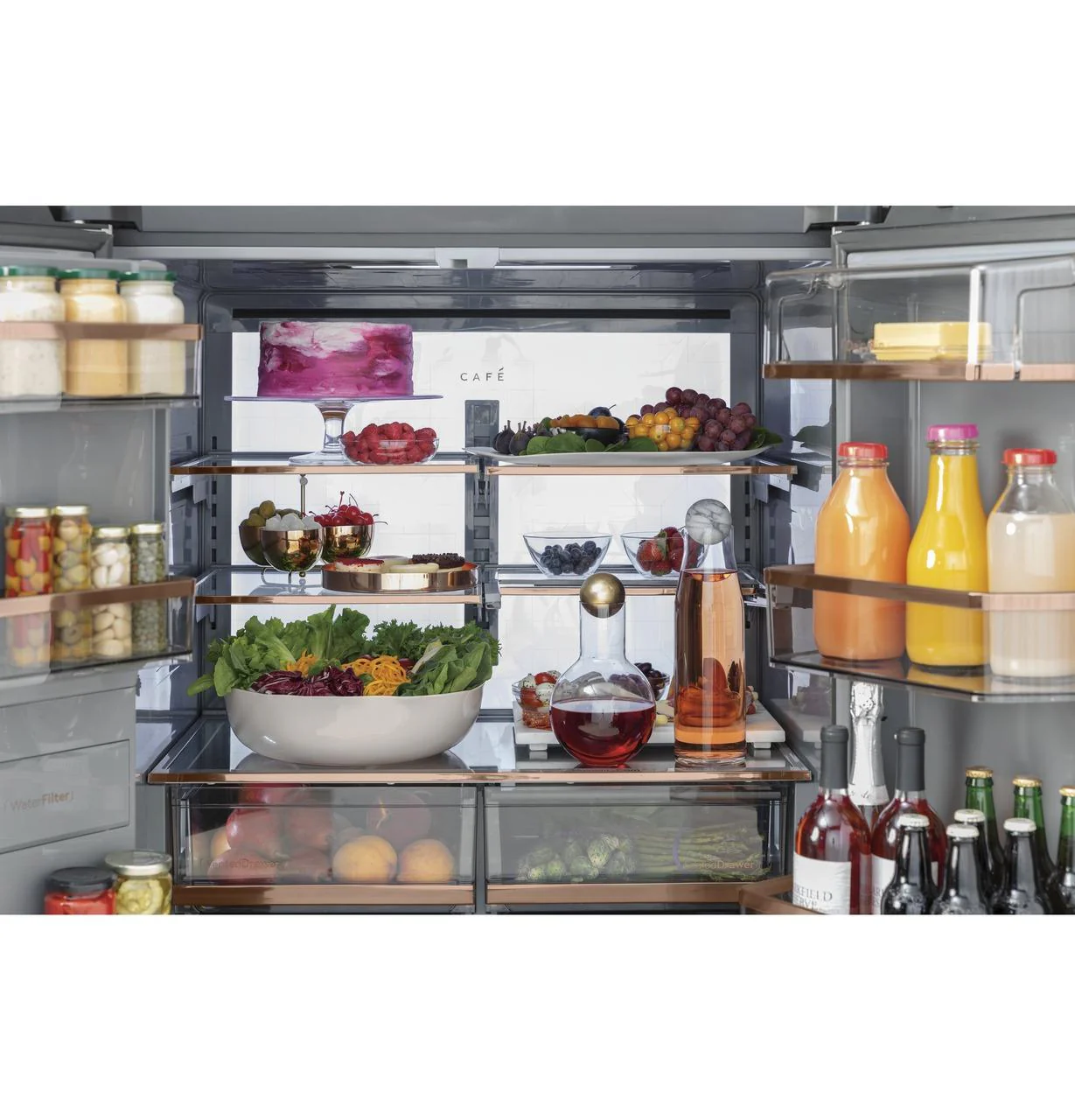 Caf(eback)™ ENERGY STAR® 27.4 Cu. Ft. Smart Quad-Door Refrigerator in Platinum Glass - Image 10