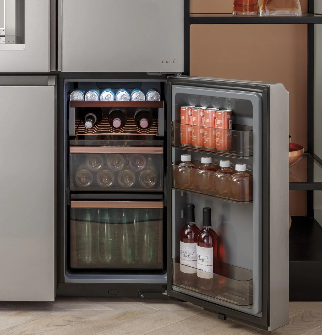 Caf(eback)™ ENERGY STAR® 27.4 Cu. Ft. Smart Quad-Door Refrigerator in Platinum Glass - Image 12