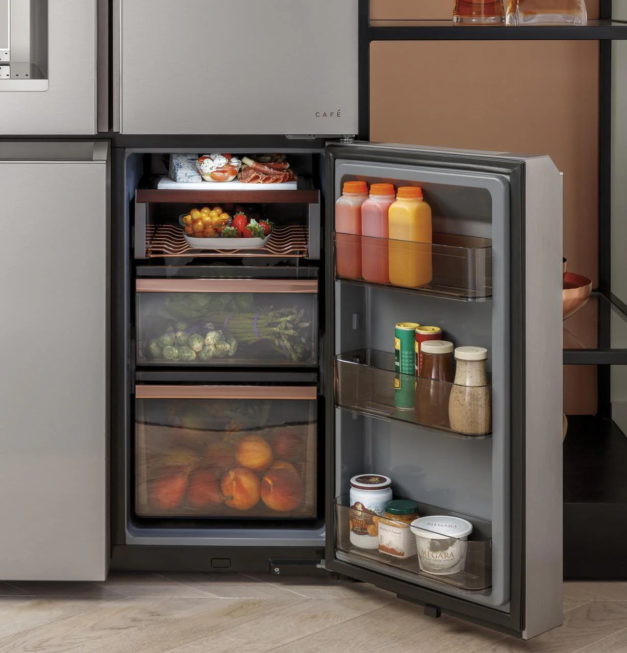 Caf(eback)™ ENERGY STAR® 27.4 Cu. Ft. Smart Quad-Door Refrigerator in Platinum Glass - Image 13