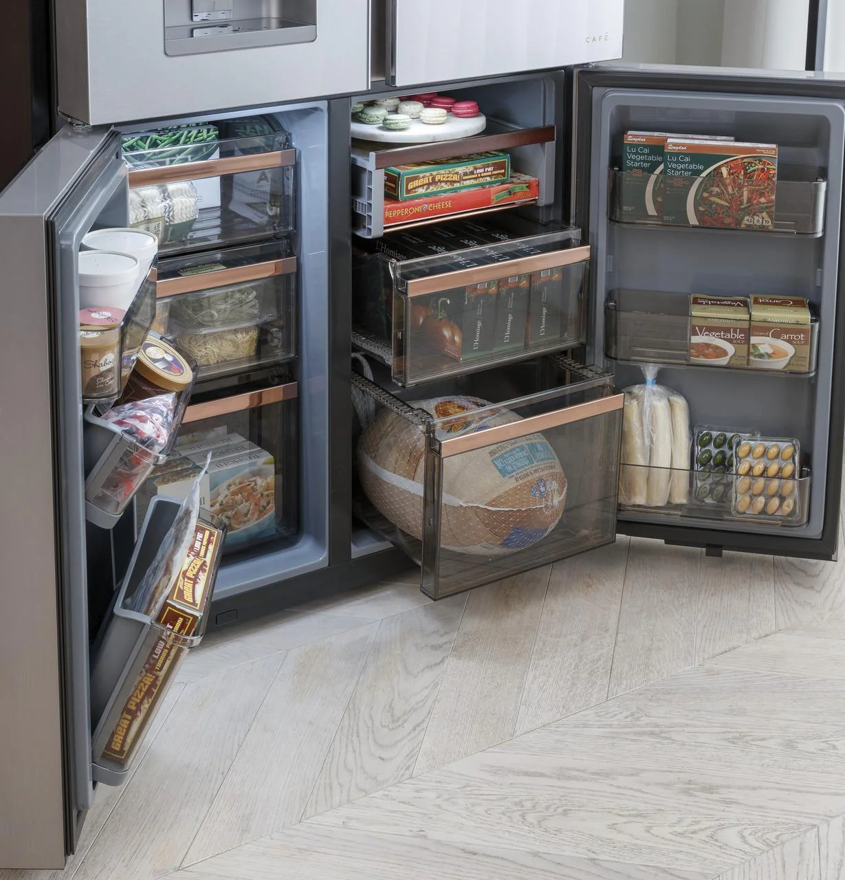 Caf(eback)™ ENERGY STAR® 27.4 Cu. Ft. Smart Quad-Door Refrigerator in Platinum Glass - Image 18