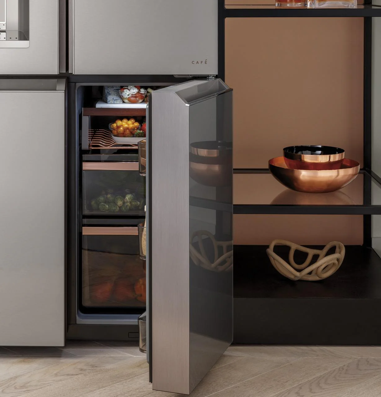 Caf(eback)™ ENERGY STAR® 27.4 Cu. Ft. Smart Quad-Door Refrigerator in Platinum Glass - Image 20