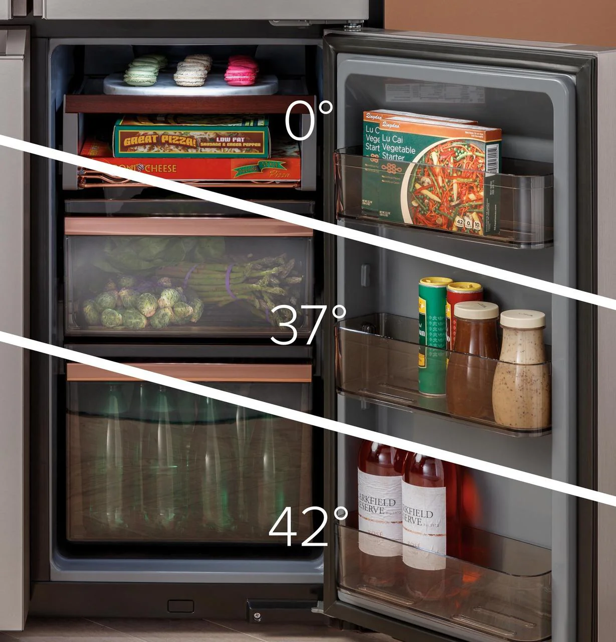 Caf(eback)™ ENERGY STAR® 27.4 Cu. Ft. Smart Quad-Door Refrigerator in Platinum Glass - Image 7