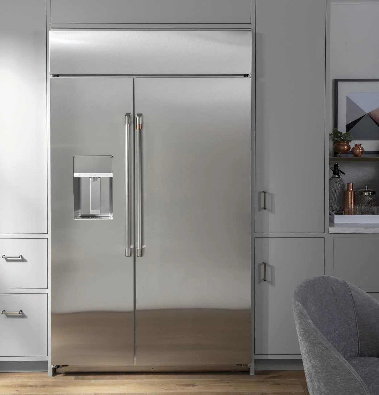 Cafe CSB42YP2RS1 CAF(EBACK)™ 42" Smart Built-In Side-by-Side Refrigerator with Dispenser - Image 7