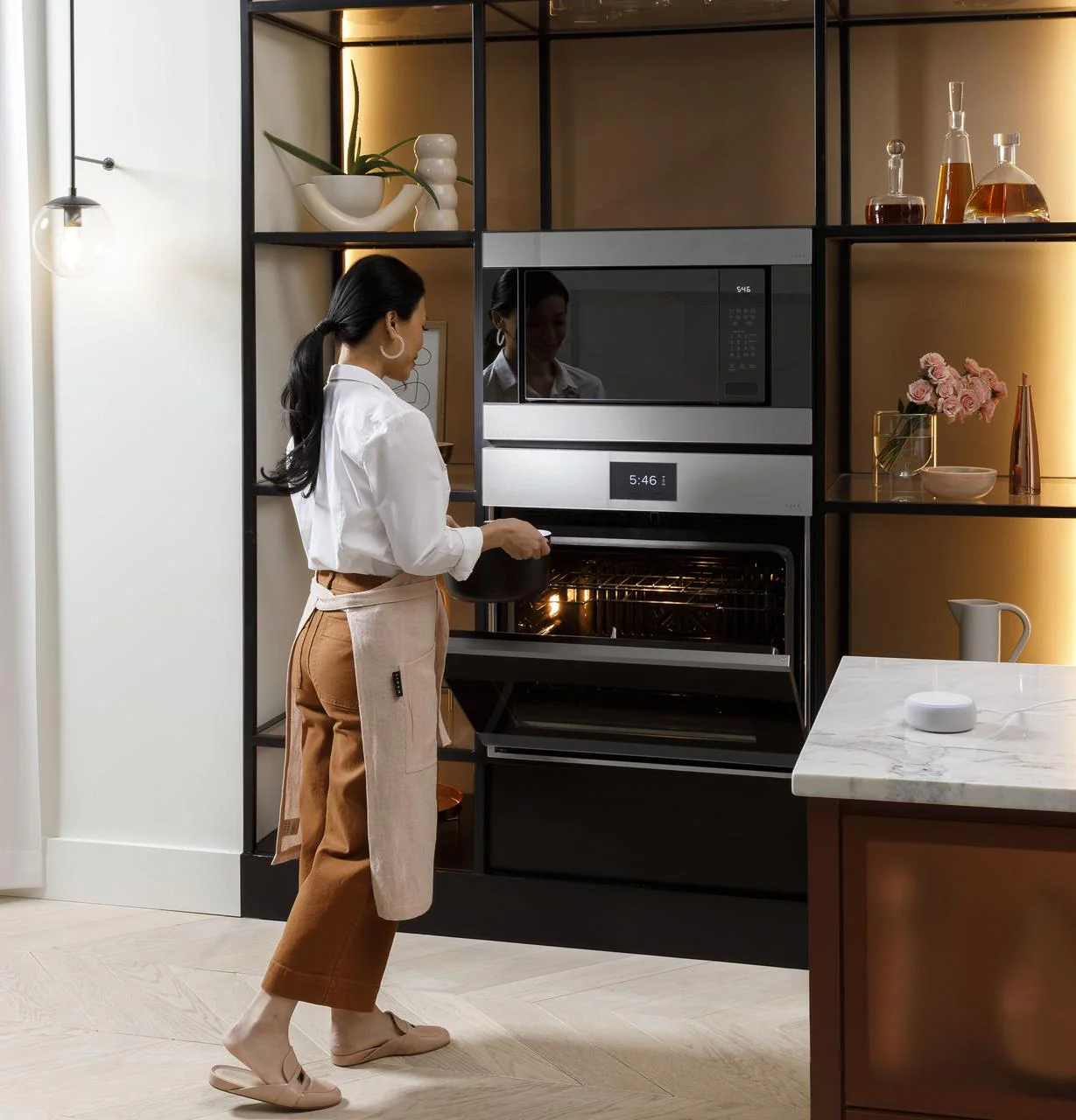 Cafe CTD90DM2NS5 CAF(EBACK)™ 30" Smart Built-In Convection Double Wall Oven in Platinum Glass - Image 9