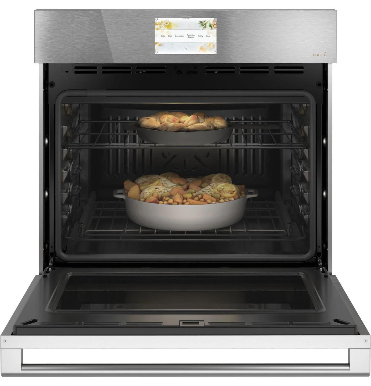Cafe CTS70DM2NS5 CAF(EBACK)™ 30" Smart Single Wall Oven with Convection in Platinum Glass - Image 3