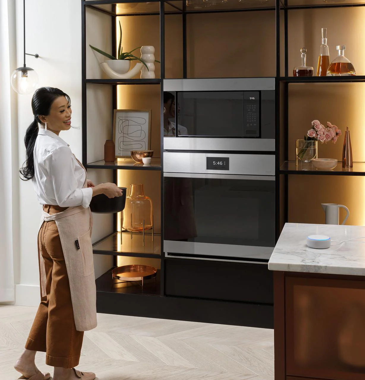 Cafe CTS90DM2NS5 CAF(EBACK)™ 30" Smart Built-In Convection Single Wall Oven in Platinum Glass - Image 8
