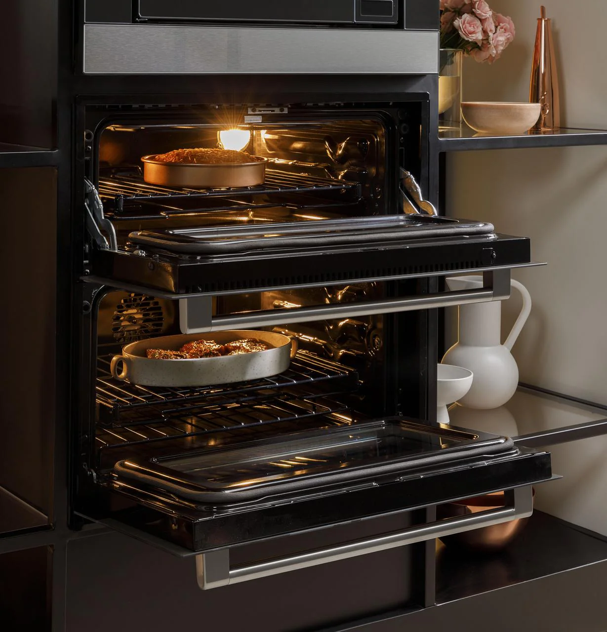 Cafe CTS92DM2NS5 CAF(EBACK)™ 30" Duo Smart Single Wall Oven in Platinum Glass - Image 6