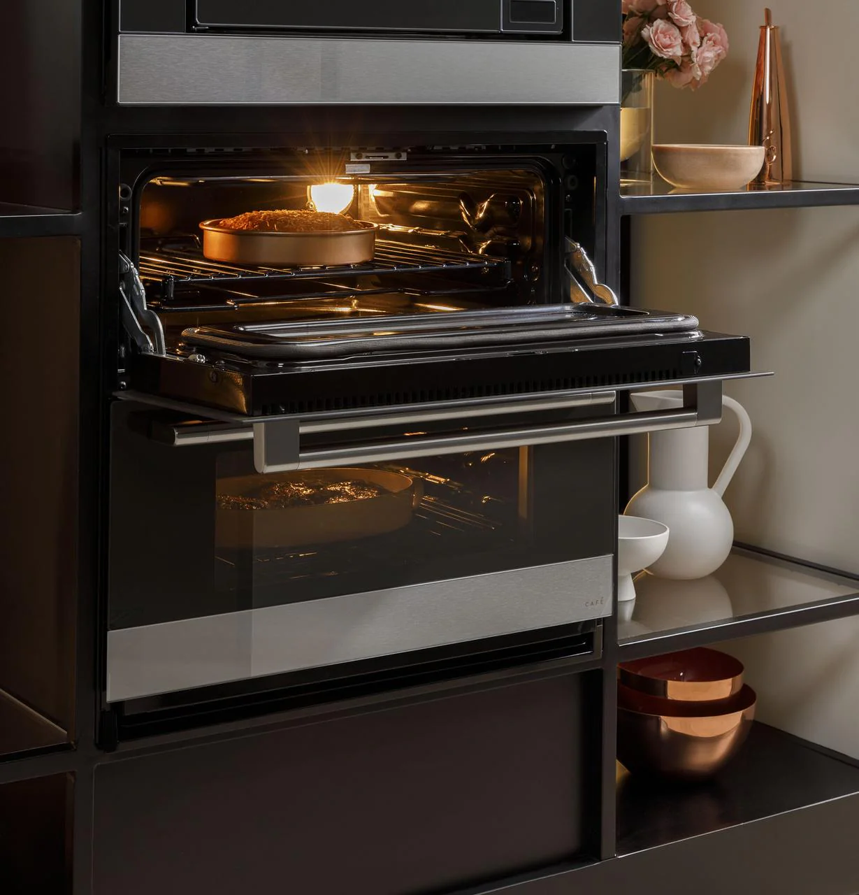 Cafe CTS92DM2NS5 CAF(EBACK)™ 30" Duo Smart Single Wall Oven in Platinum Glass - Image 7
