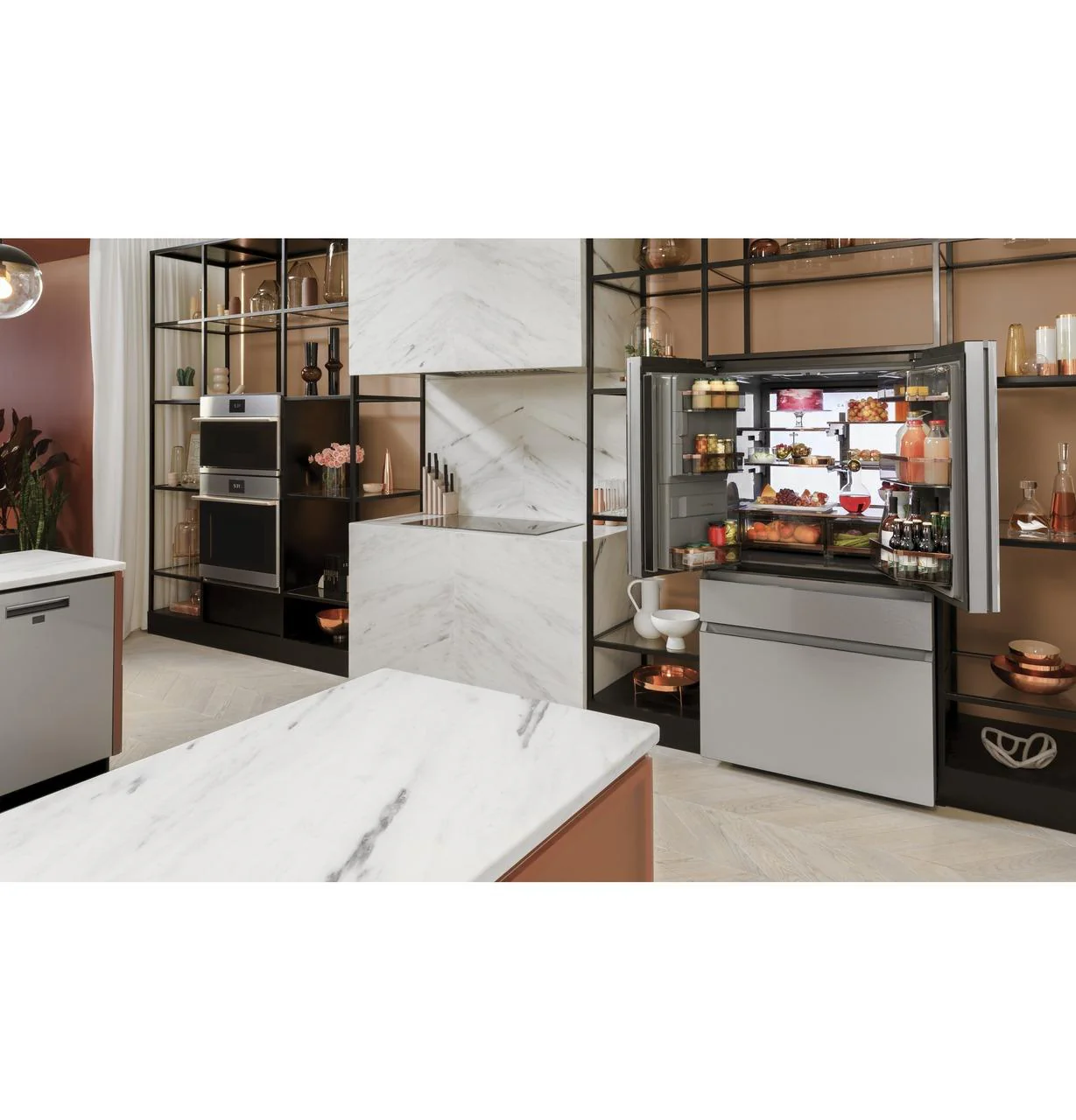 Cafe CVE28DM5NS5 CAF(EBACK)™ ENERGY STAR® 27.8 Cu. Ft. Smart 4-Door French-Door Refrigerator in Platinum Glass - Image 12