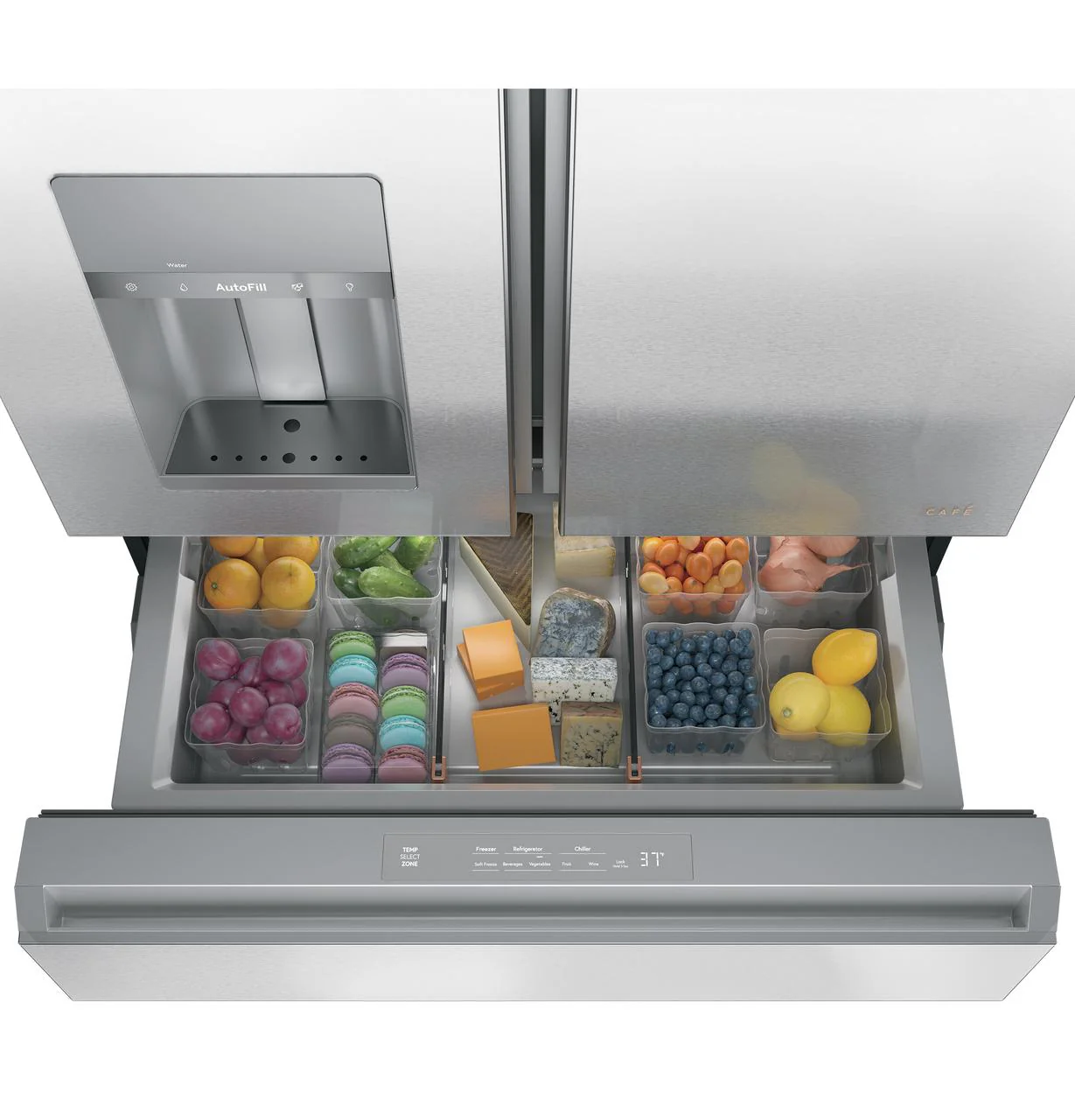 Cafe CVE28DM5NS5 CAF(EBACK)™ ENERGY STAR® 27.8 Cu. Ft. Smart 4-Door French-Door Refrigerator in Platinum Glass - Image 29