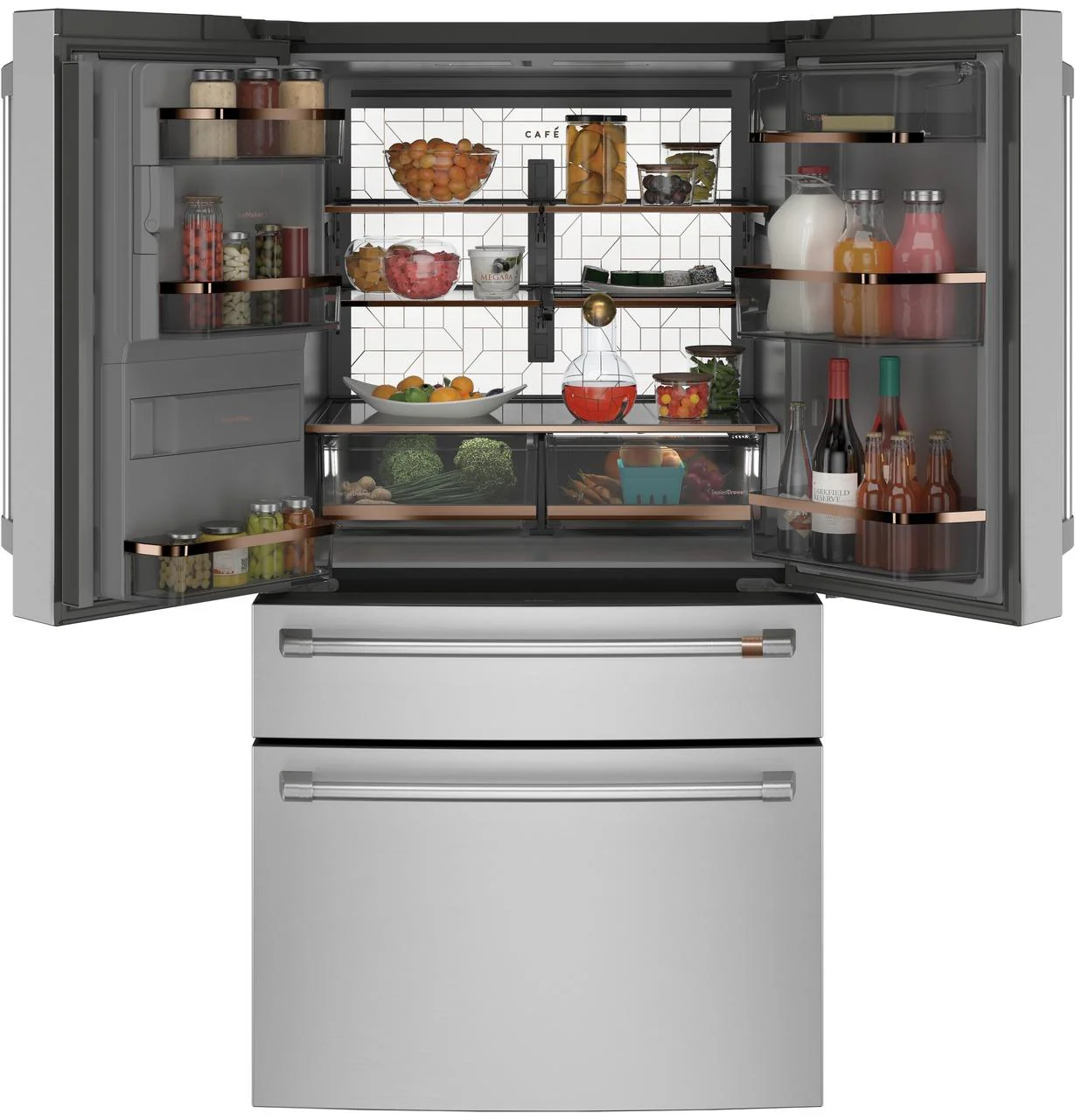 Cafe CVE28DP2NS1 CAF(EBACK)™ ENERGY STAR® 27.8 Cu. Ft. Smart 4-Door French-Door Refrigerator - Image 2
