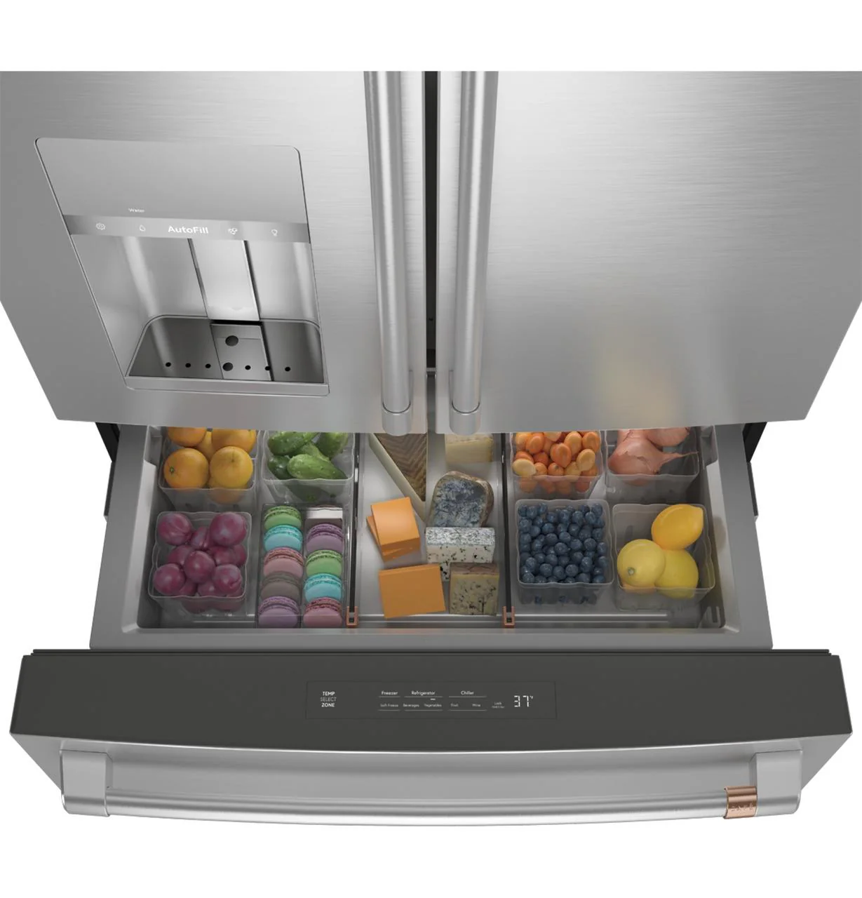 Cafe CVE28DP2NS1 CAF(EBACK)™ ENERGY STAR® 27.8 Cu. Ft. Smart 4-Door French-Door Refrigerator - Image 7