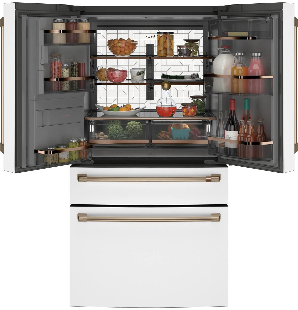 Cafe CVE28DP4NW2 CAF(EBACK)™ ENERGY STAR® 27.8 Cu. Ft. Smart 4-Door French-Door Refrigerator - Image 2