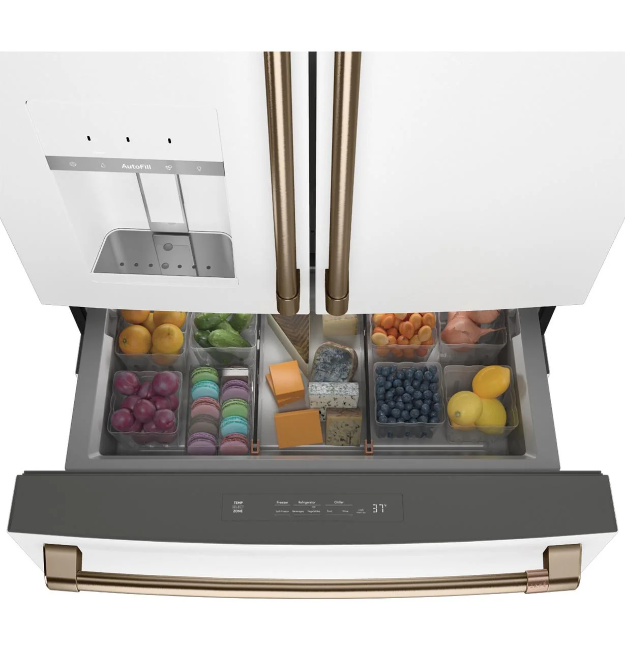 Cafe CVE28DP4NW2 CAF(EBACK)™ ENERGY STAR® 27.8 Cu. Ft. Smart 4-Door French-Door Refrigerator - Image 7