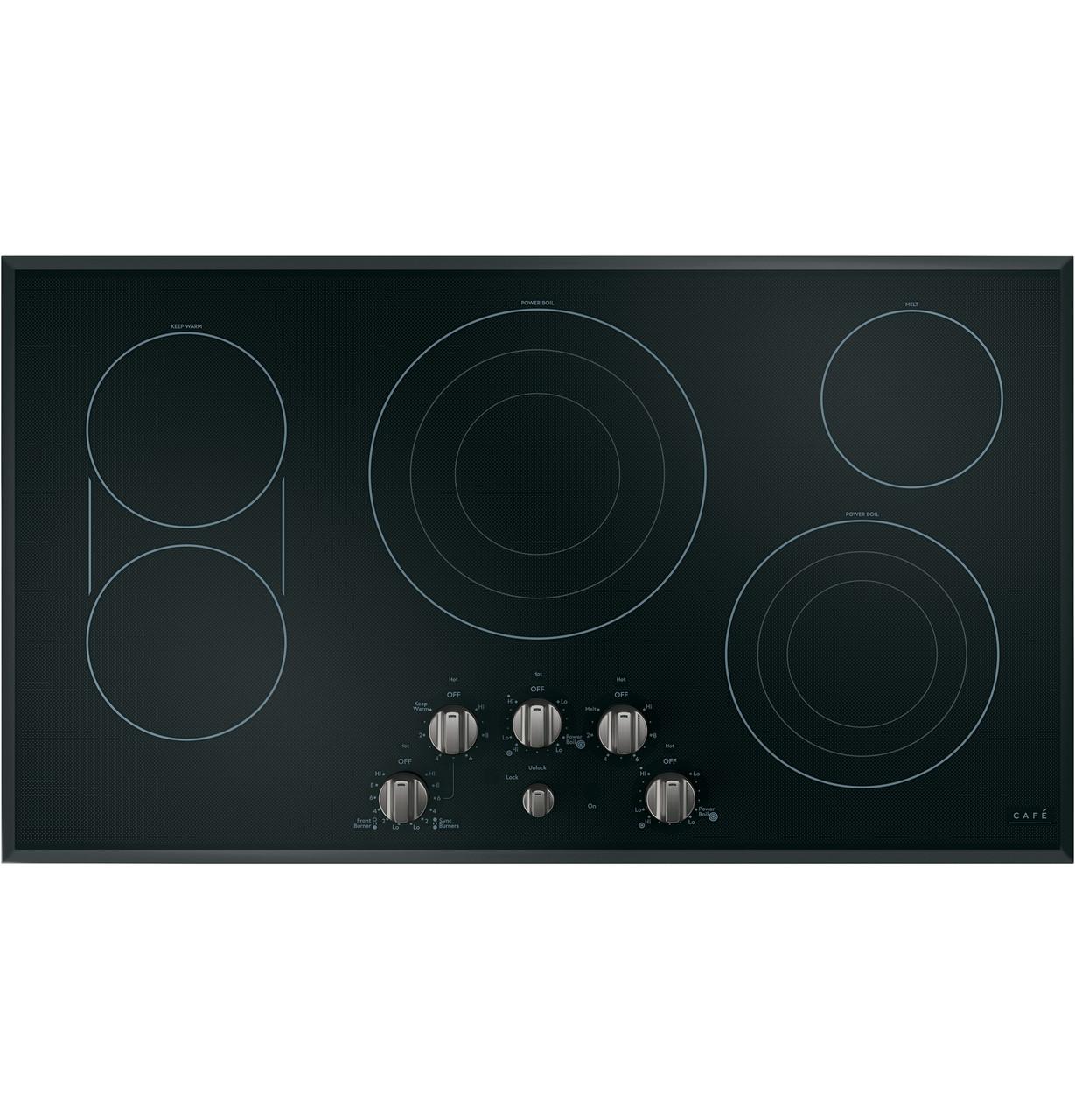 Cafe CXCE1HKPMBT CAF(EBACK)™ 5 Electric Cooktop Knobs - Brushed Black - Image 2