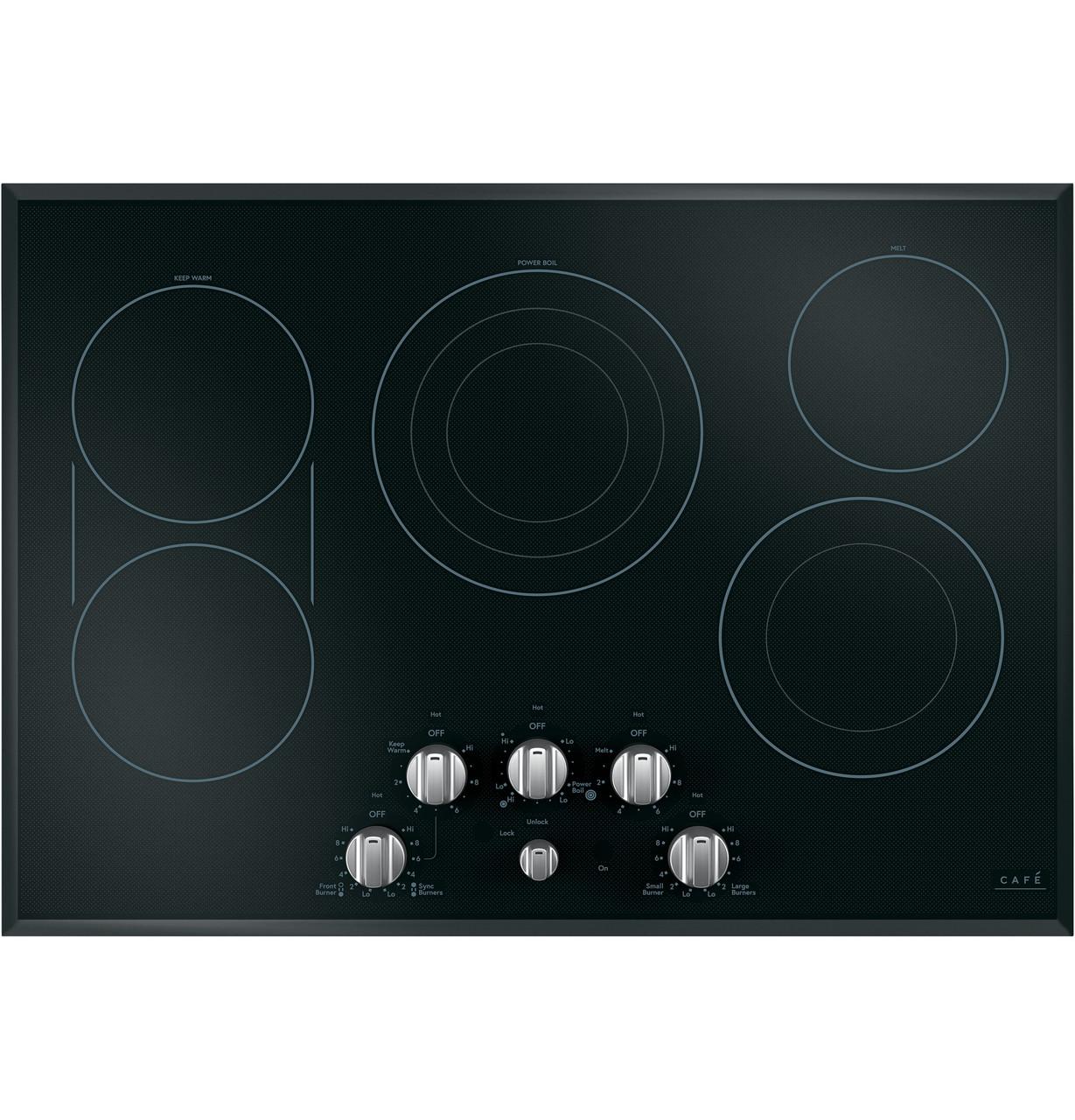 Cafe CXCE1HKPMSS CAF(EBACK)™ 5 Electric Cooktop Knobs - Brushed Stainless - Image 2