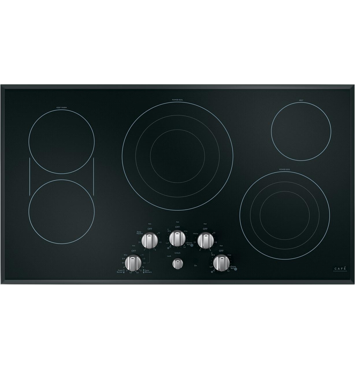 Cafe CXCE1HKPMSS CAF(EBACK)™ 5 Electric Cooktop Knobs - Brushed Stainless - Image 3