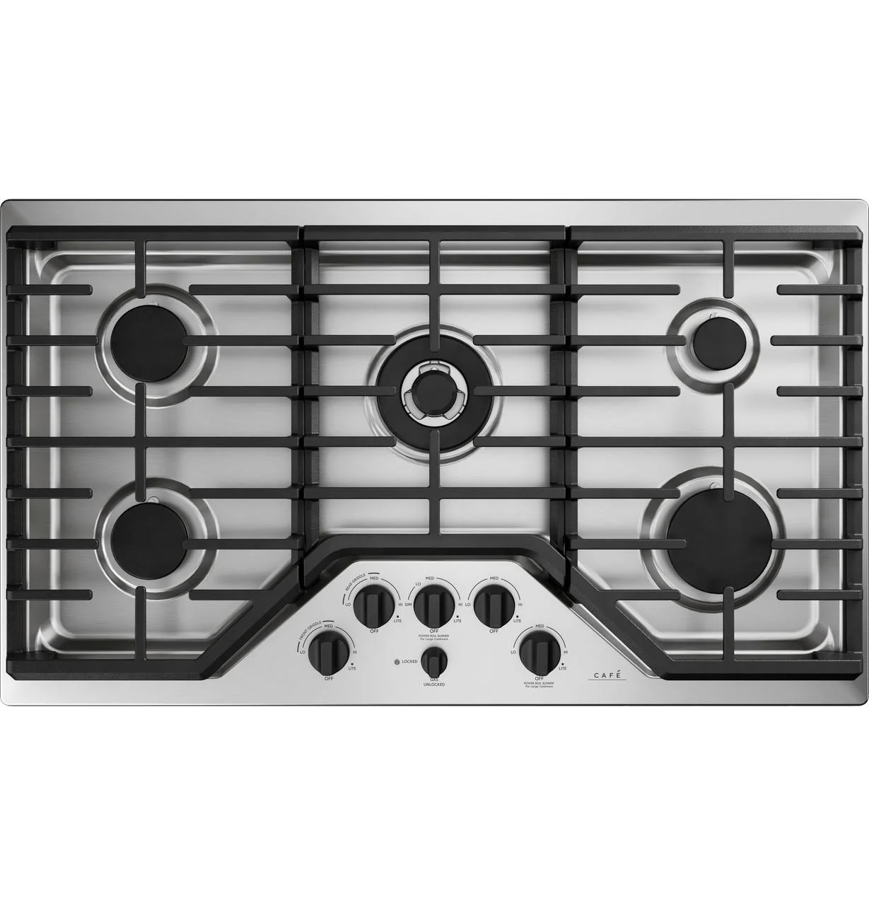 Cafe CXCG1K0PMFB CAF(EBACK)™ 5 Gas Cooktop Knobs - Flat Black - Image 4