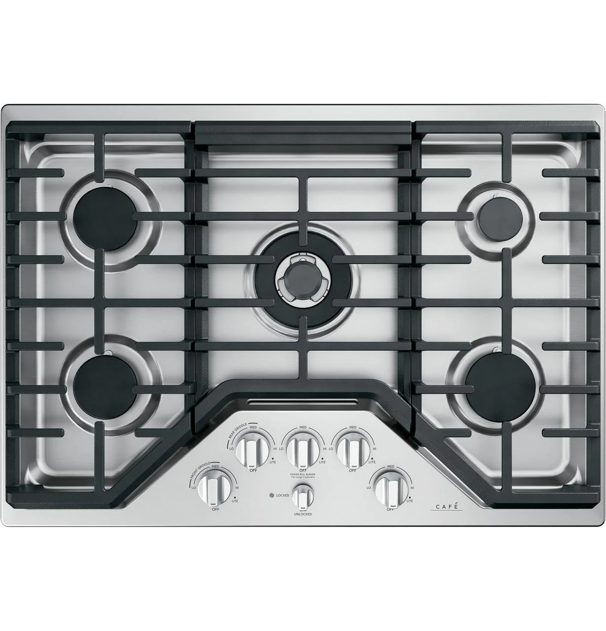 Cafe CXCG1K0PMSS CAF(EBACK)™ 5 Gas Cooktop Knobs - Brushed Stainless - Image 2