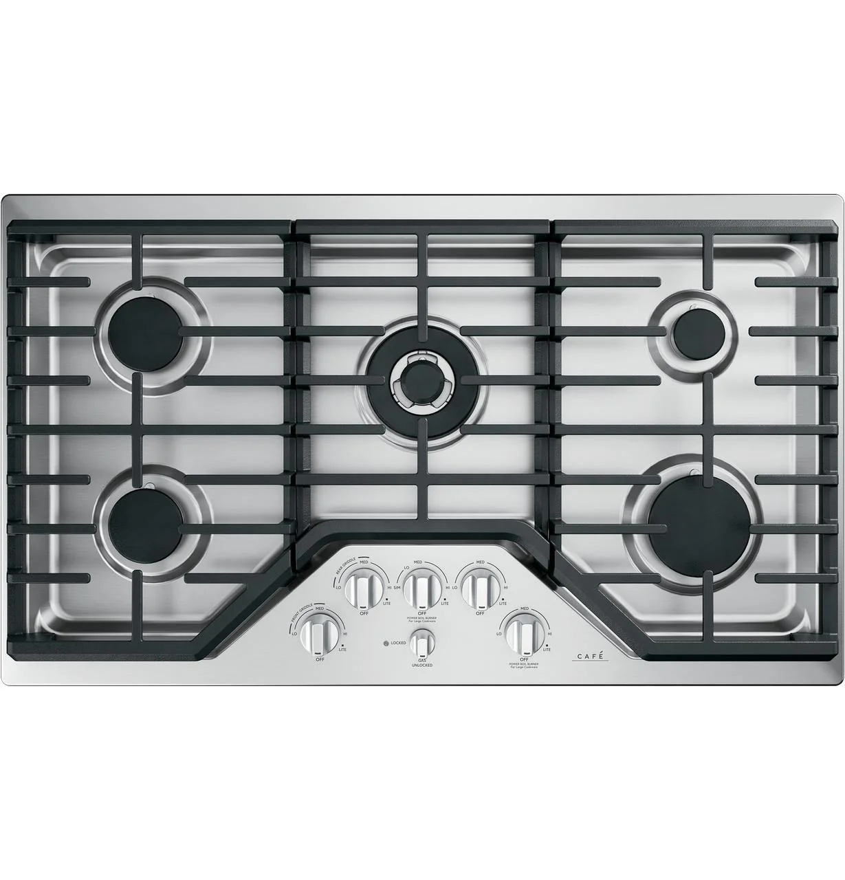 Cafe CXCG1K0PMSS CAF(EBACK)™ 5 Gas Cooktop Knobs - Brushed Stainless - Image 3