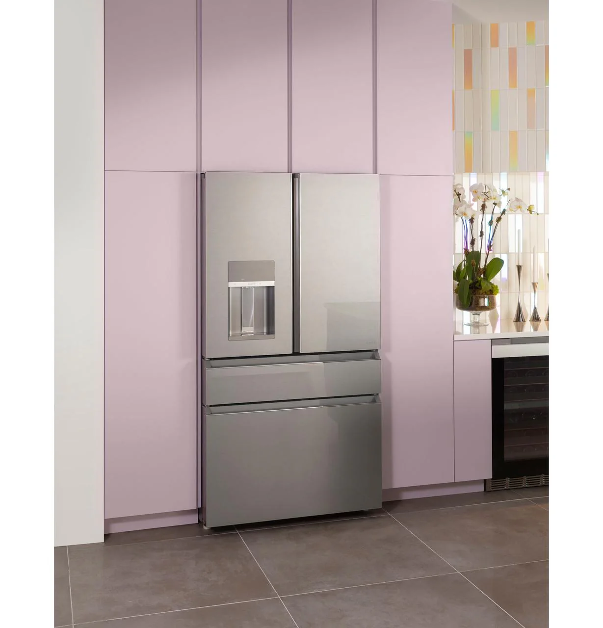 Cafe CXE22DM5PS5 CAF(EBACK)™ ENERGY STAR® 22.3 Cu. Ft. Smart Counter-Depth 4-Door French-Door Refrigerator in Platinum Glass - Image 11