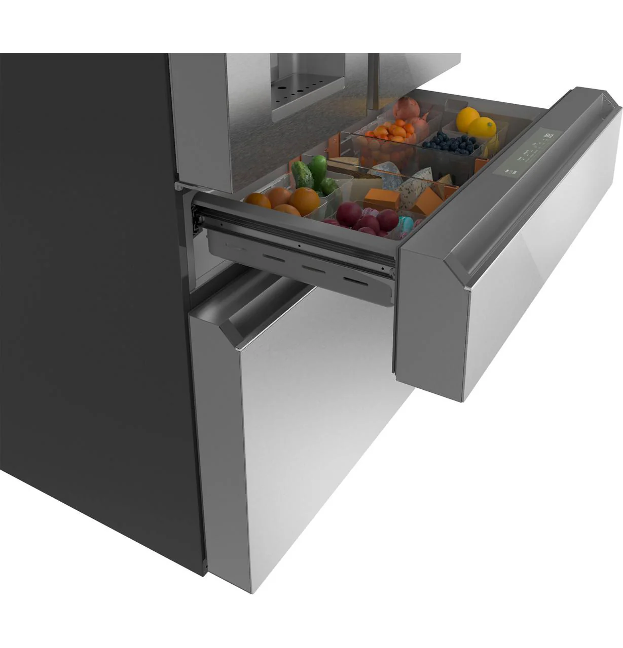 Cafe CXE22DM5PS5 CAF(EBACK)™ ENERGY STAR® 22.3 Cu. Ft. Smart Counter-Depth 4-Door French-Door Refrigerator in Platinum Glass - Image 8