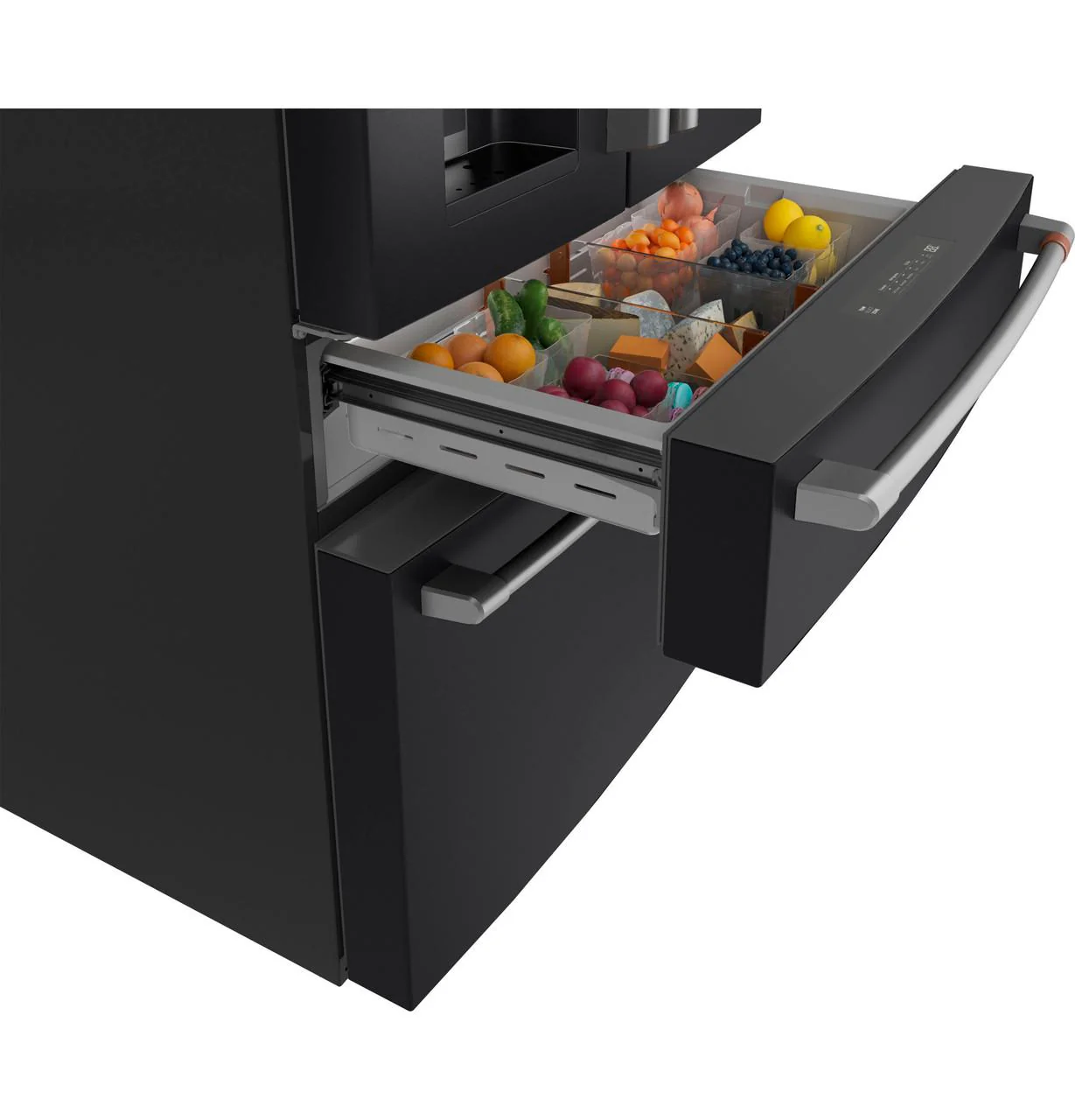 Cafe CXE22DP3PD1 CAF(EBACK)™ ENERGY STAR® 22.3 Cu. Ft. Smart Counter-Depth 4-Door French-Door Refrigerator - Image 8