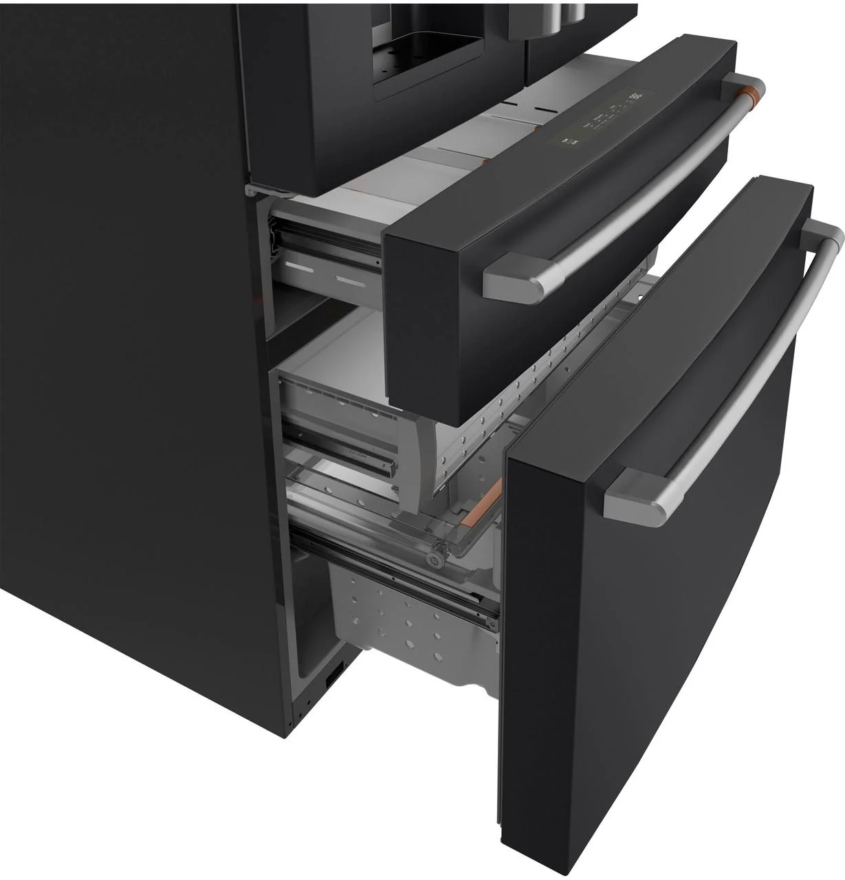 Cafe CXE22DP3PD1 CAF(EBACK)™ ENERGY STAR® 22.3 Cu. Ft. Smart Counter-Depth 4-Door French-Door Refrigerator - Image 9