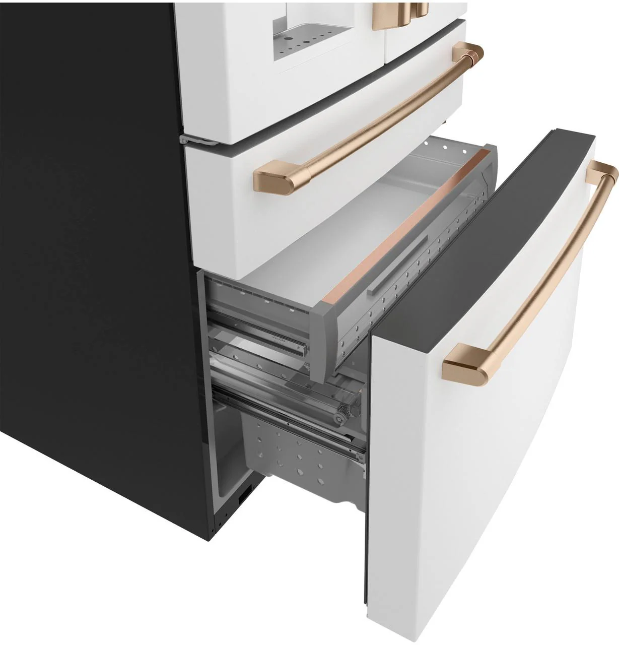 Cafe CXE22DP4PW2 CAF(EBACK)™ ENERGY STAR 22.3 Cu. Ft. Smart Counter-Depth 4-Door French-Door Refrigerator - Image 7