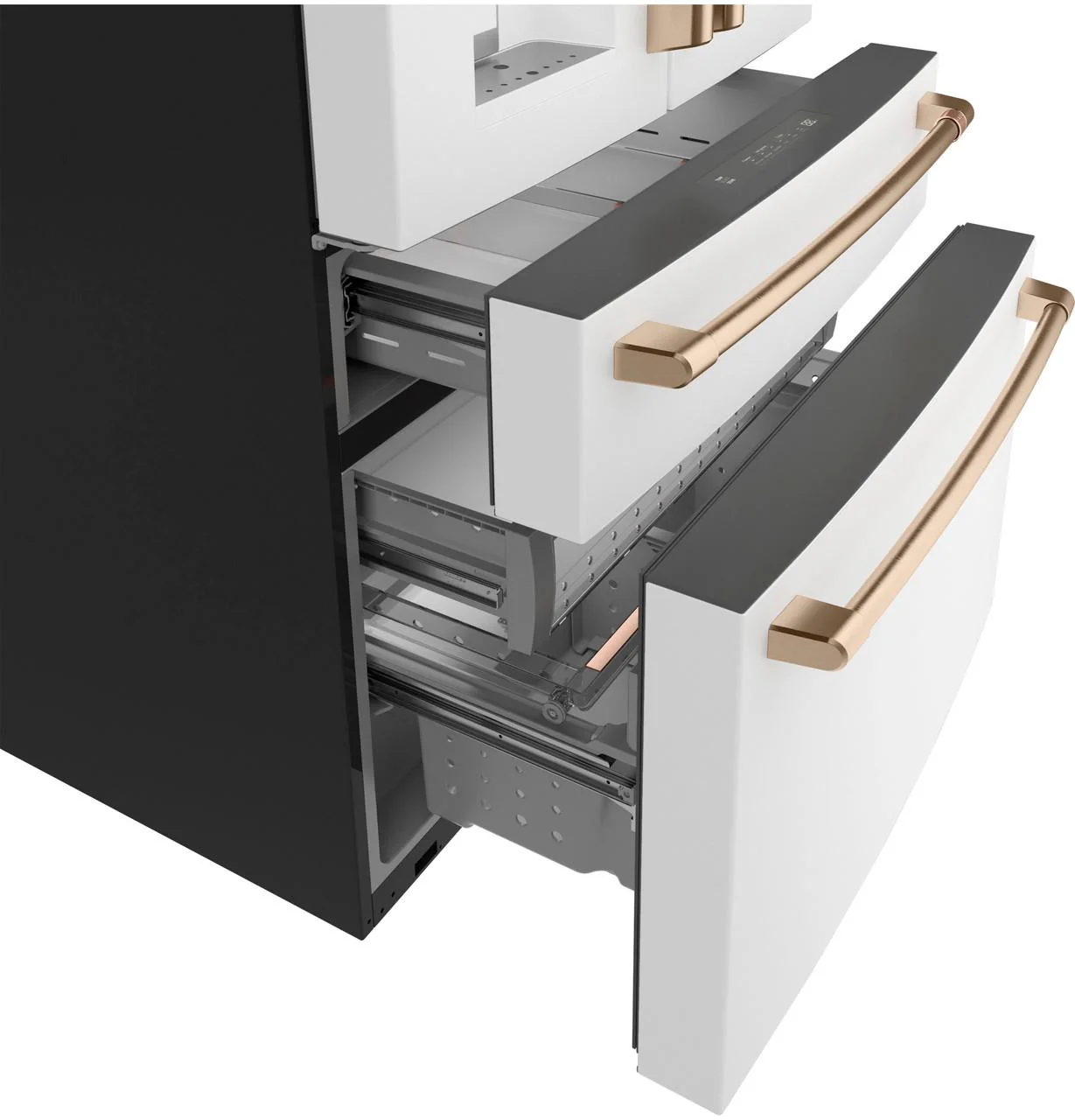 Cafe CXE22DP4PW2 CAF(EBACK)™ ENERGY STAR 22.3 Cu. Ft. Smart Counter-Depth 4-Door French-Door Refrigerator - Image 9