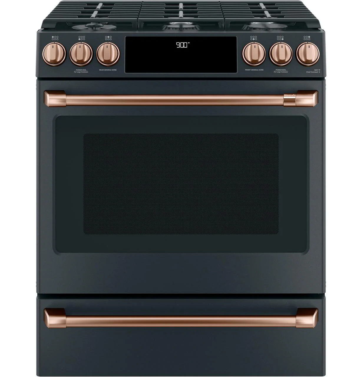 Cafe CXFCGHKPMCU CAF(EBACK)™ Front Control Gas Knobs and Handles - Brushed Copper - Image 2