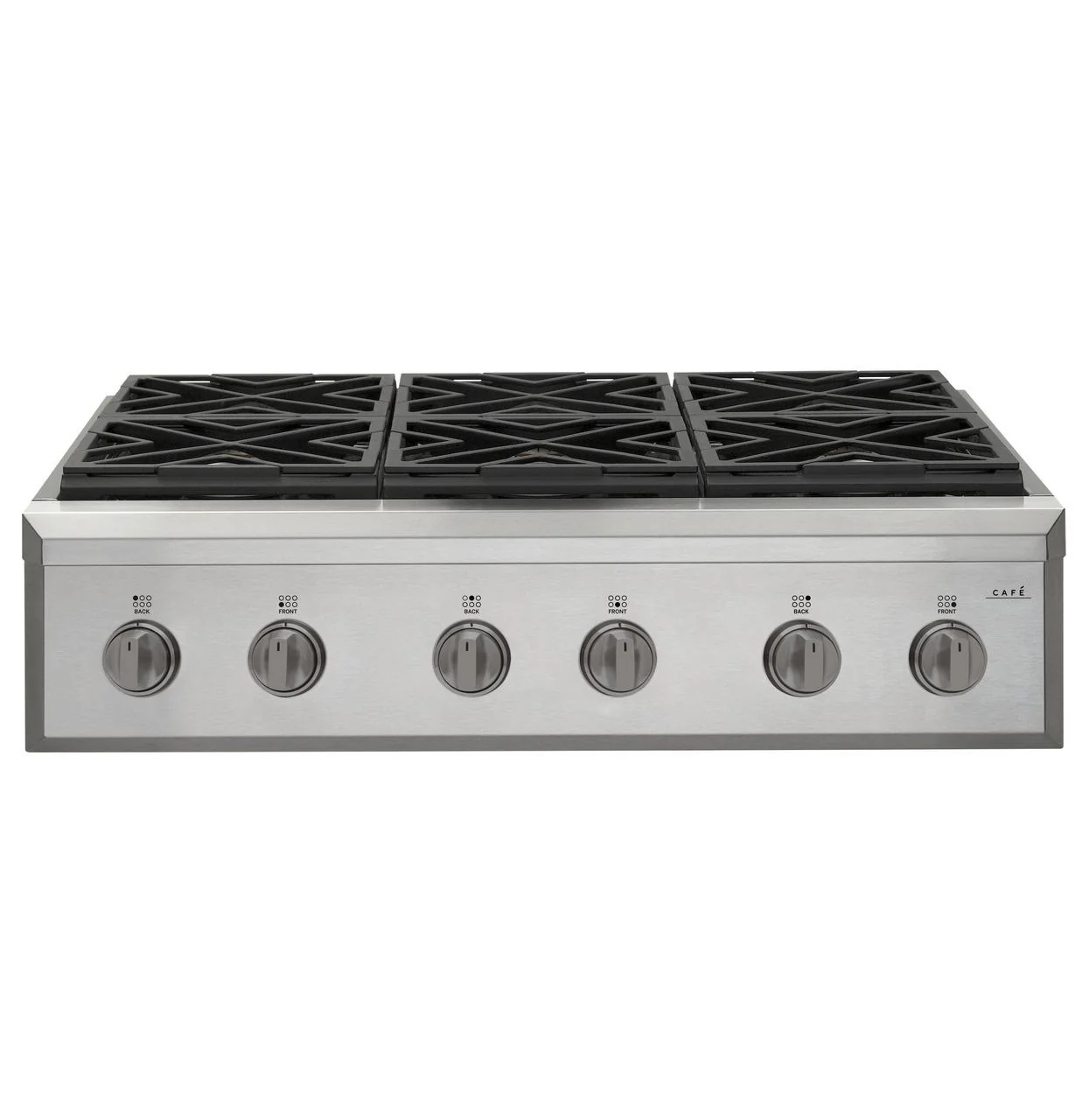 Cafe CXPR6HKPMBT Caf(eback)™ 36" Brushed Black Handle & Knob Set for Pro Range and Rangetop - Image 6