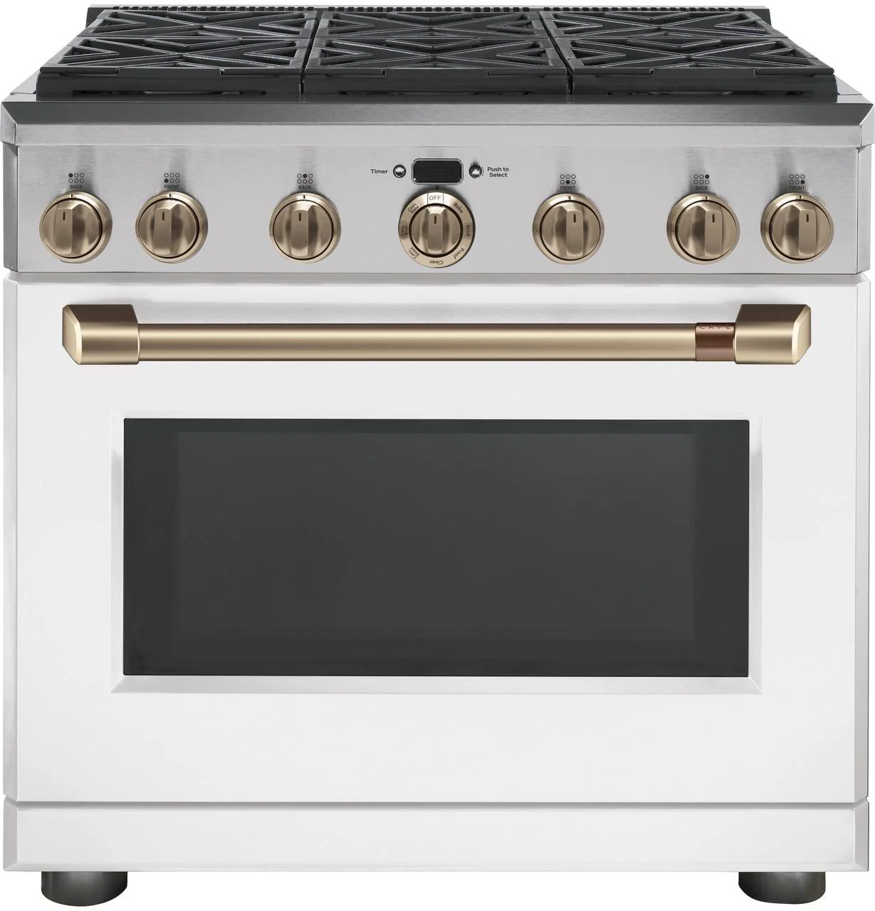 Cafe CXPR6HKPMBZ CAF(EBACK)™ 36" Brushed Bronze Handle & Knob Set for Pro Range and Rangetop - Image 3