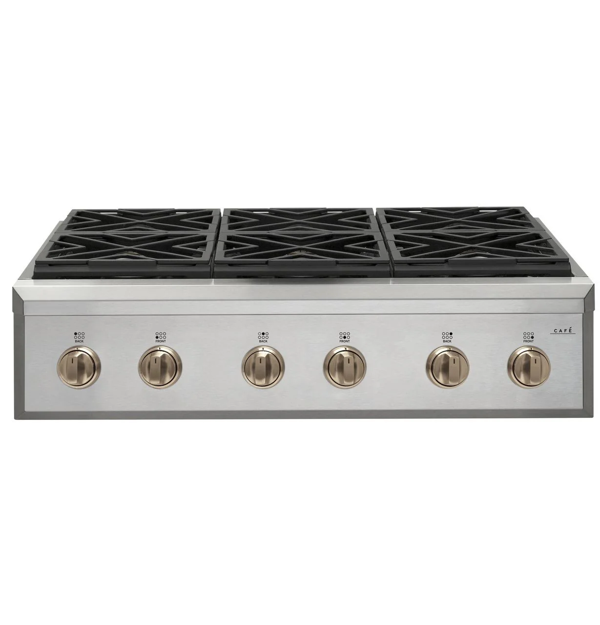 Cafe CXPR6HKPMBZ CAF(EBACK)™ 36" Brushed Bronze Handle & Knob Set for Pro Range and Rangetop - Image 6