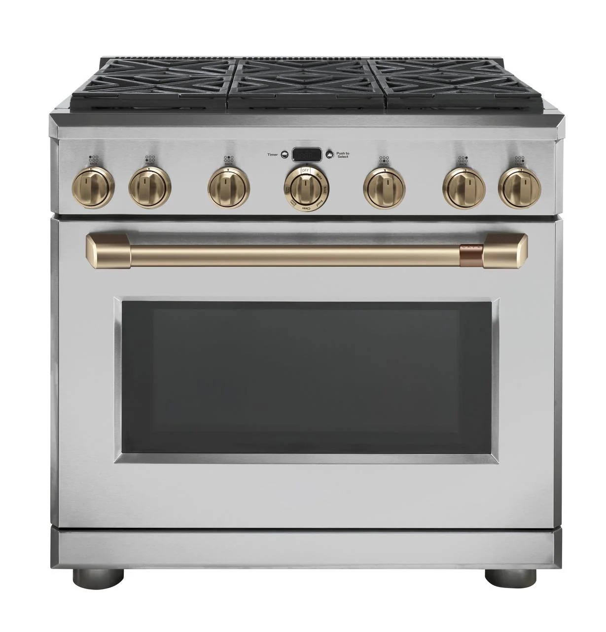 Cafe CXPR6HKPMBZ CAF(EBACK)™ 36" Brushed Bronze Handle & Knob Set for Pro Range and Rangetop - Image 7