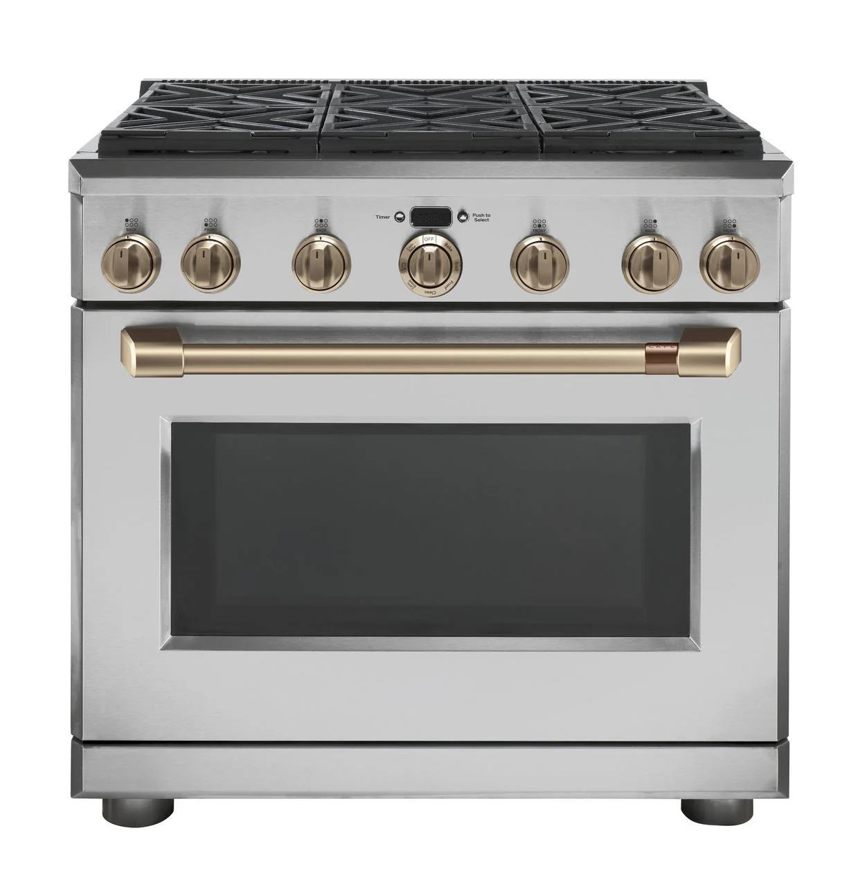 Cafe CXPR6HKPMBZ CAF(EBACK)™ 36" Brushed Bronze Handle & Knob Set for Pro Range and Rangetop - Image 8