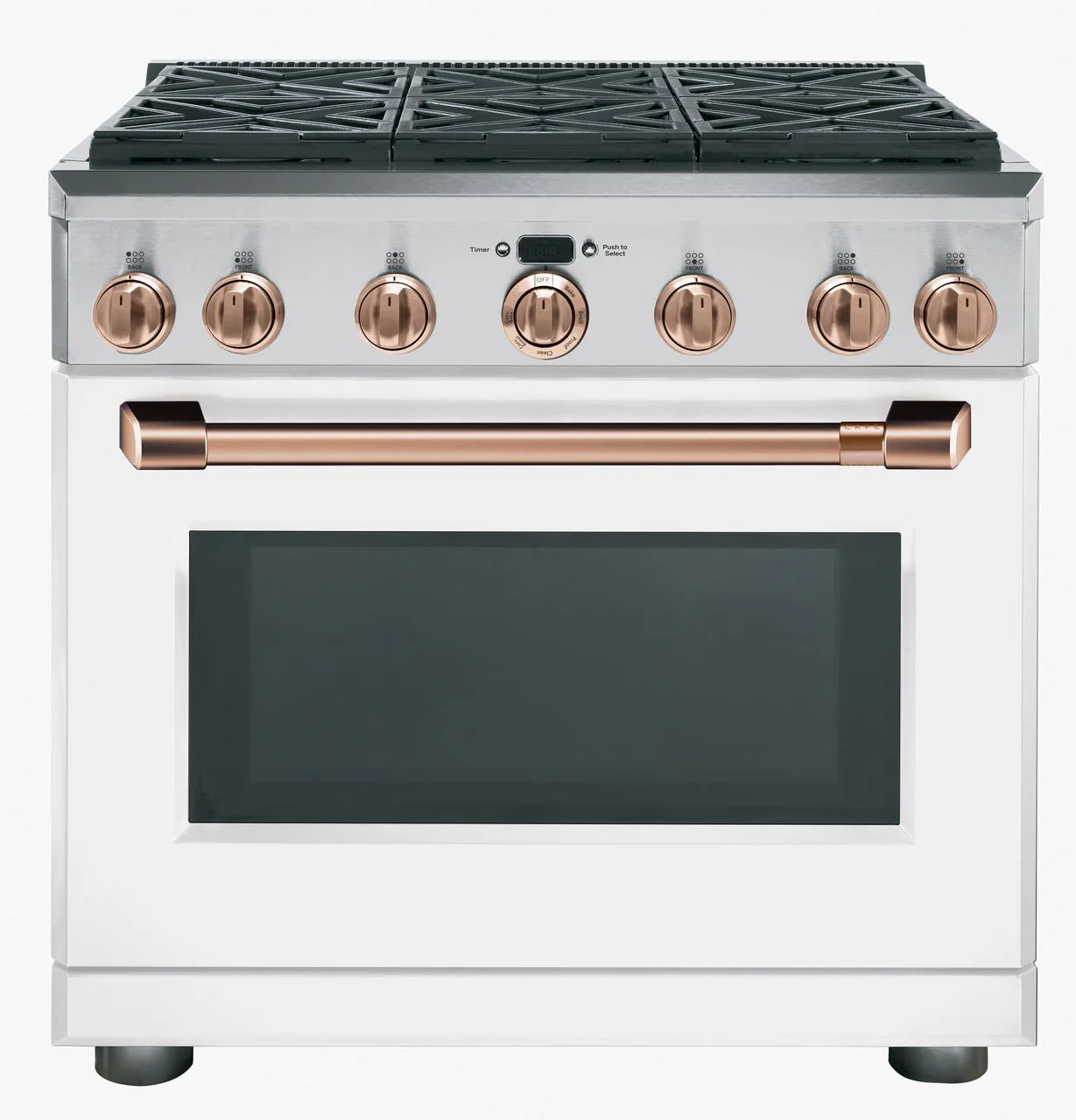 Cafe CXPR6HKPMCU Caf(eback)™ 36" Brushed Copper Handle & Knob Set for Pro Range and Rangetop - Image 4