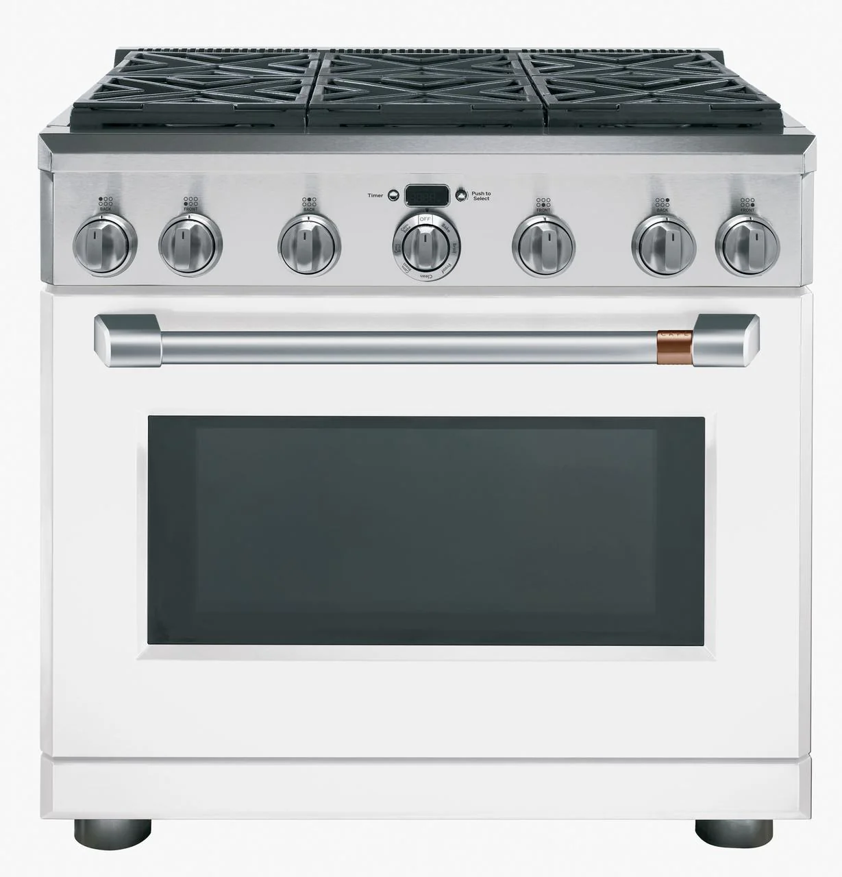 Cafe CXPR6HKPMSS Caf(eback)™ 36" Brushed Stainless Handle & Knob Set for Pro Range and Rangetop - Image 5