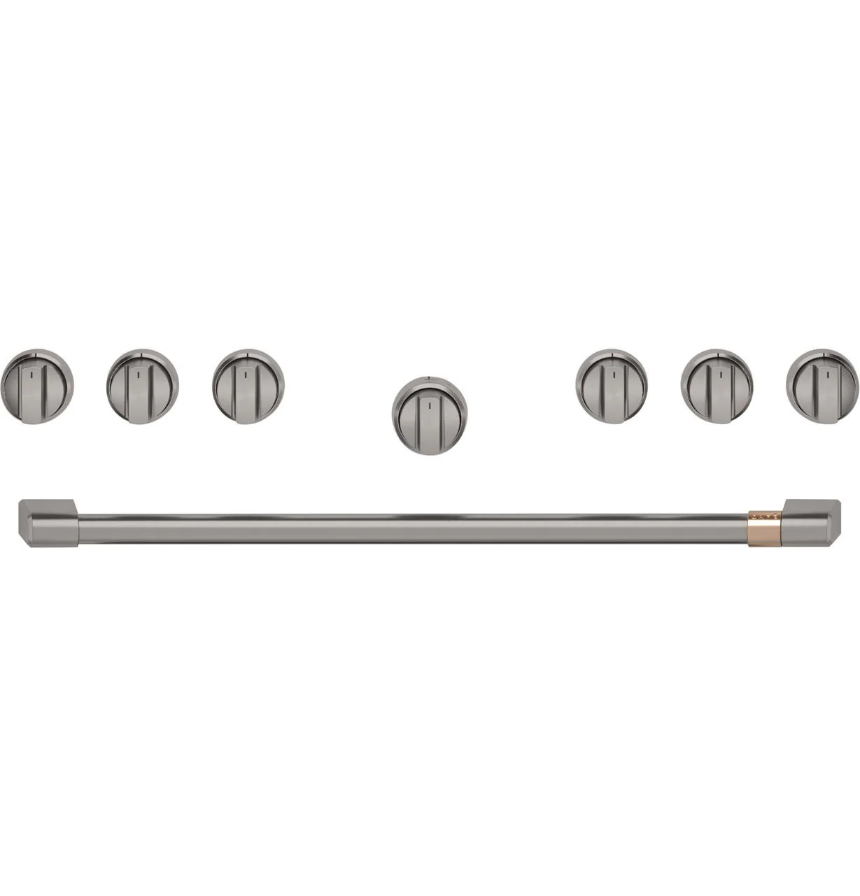 Cafe CXPR6HKPTBT CAF(EBACK)™ 36" Brushed Black Handle & Knob Set for Pro Range and Rangetop