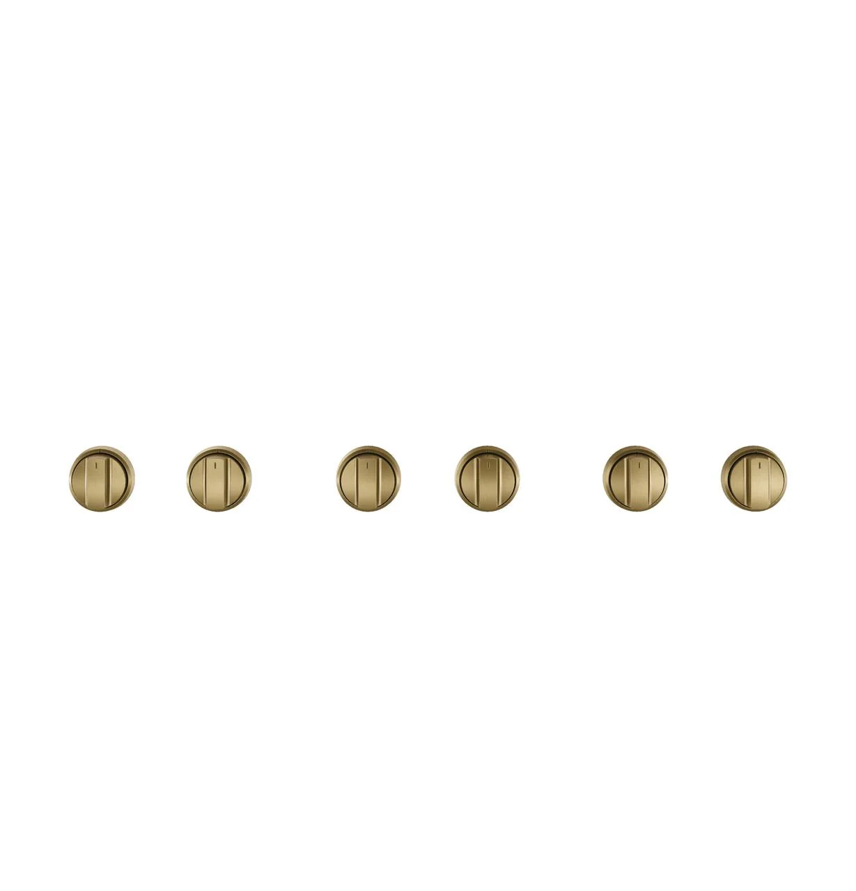 Cafe CXPR6HKPTCG CAF(EBACK)™ 36" Brushed Brass Handle & Knob Set for Pro Range and Rangetop - Image 2