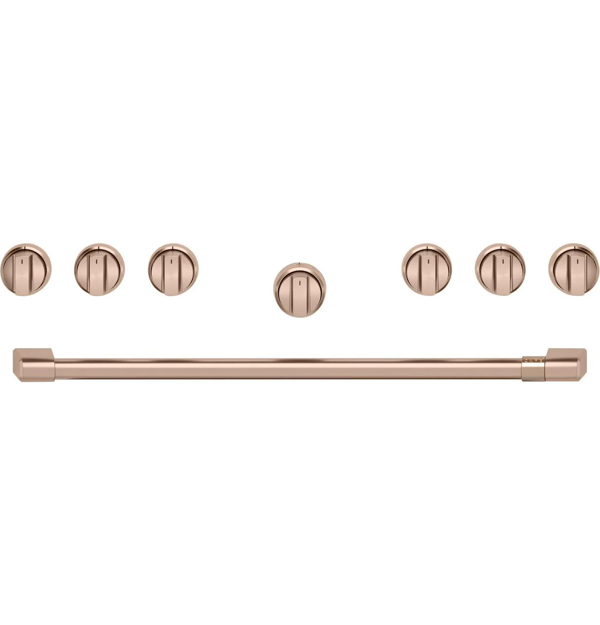 Cafe CXPR6HKPTCU CAF(EBACK)™ 36" Brushed Copper Handle & Knob Set for Pro Range and Rangetop