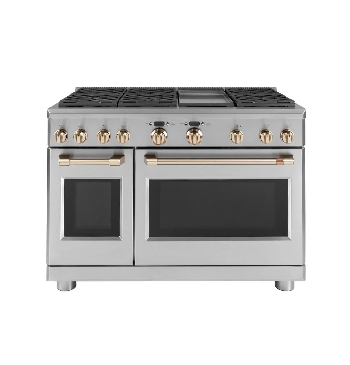 Cafe CXPR8HKPMBZ CAF(EBACK)™ 48" Brushed Bronze Handle & Knob Set for Pro Range and Rangetop - Image 2