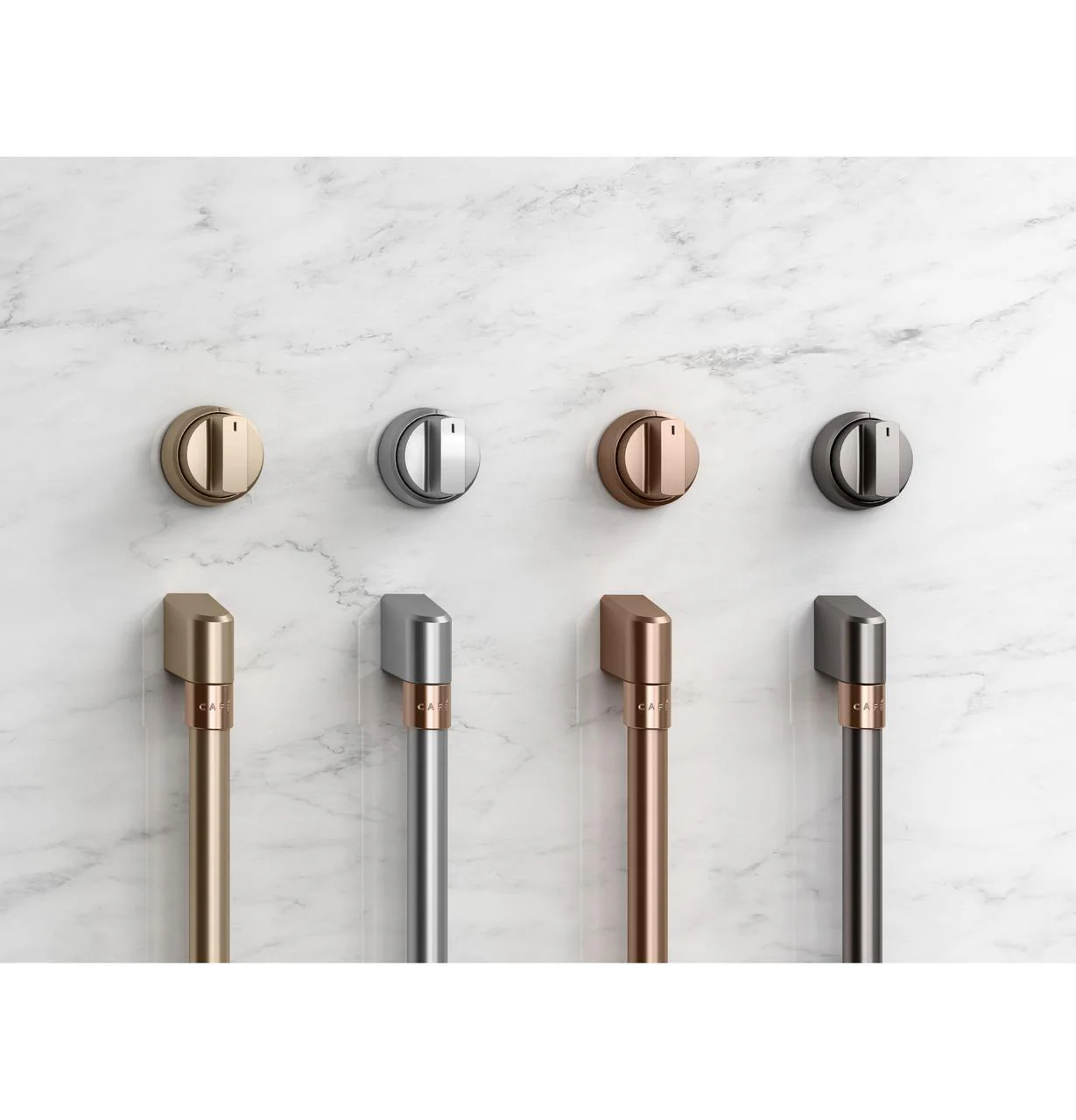 Cafe CXPR8HKPTCU CAF(EBACK)™ 48" Brushed Copper Handle & Knob Set for Pro Range and Rangetop - Image 2