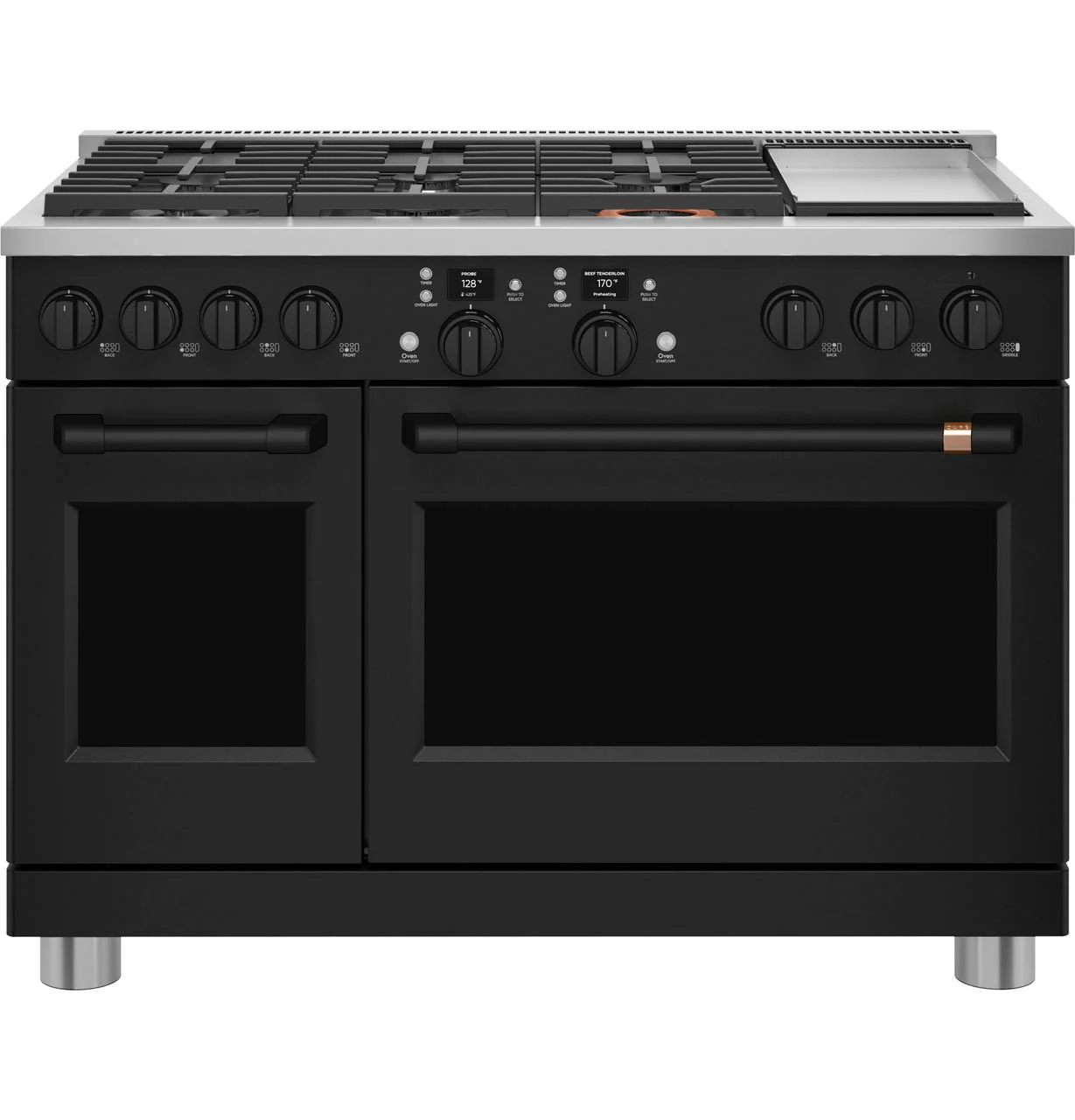 Cafe CXPR8HKPTFB CAF(EBACK)™ 48" Flat Black Handle & Knob Set for Pro Range and Rangetop - Image 4