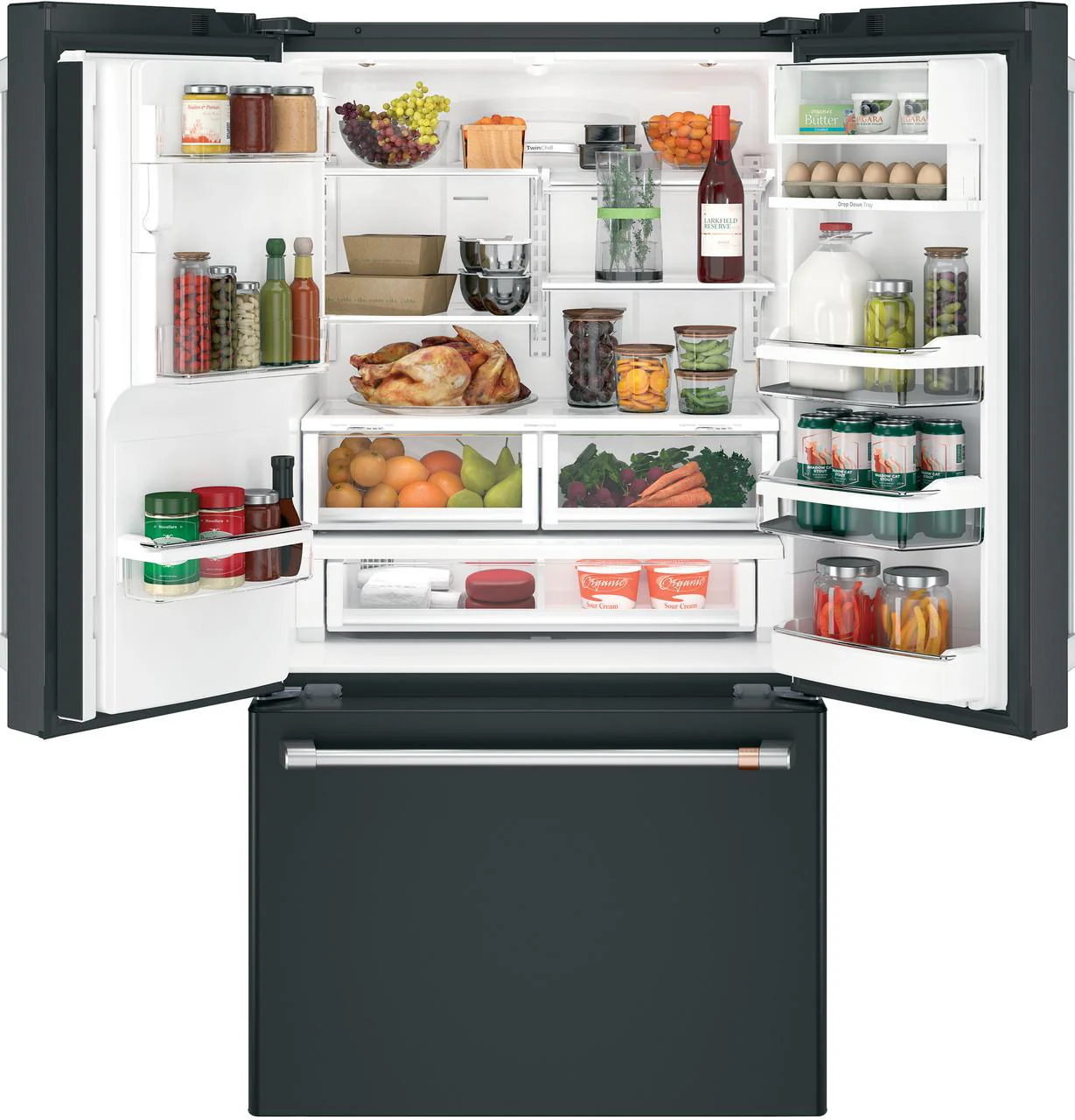 Cafe CYE22TP3MD1 CAF(EBACK)™ ENERGY STAR® 22.1 Cu. Ft. Smart Counter-Depth French-Door Refrigerator with Hot Water Dispenser - Image 2
