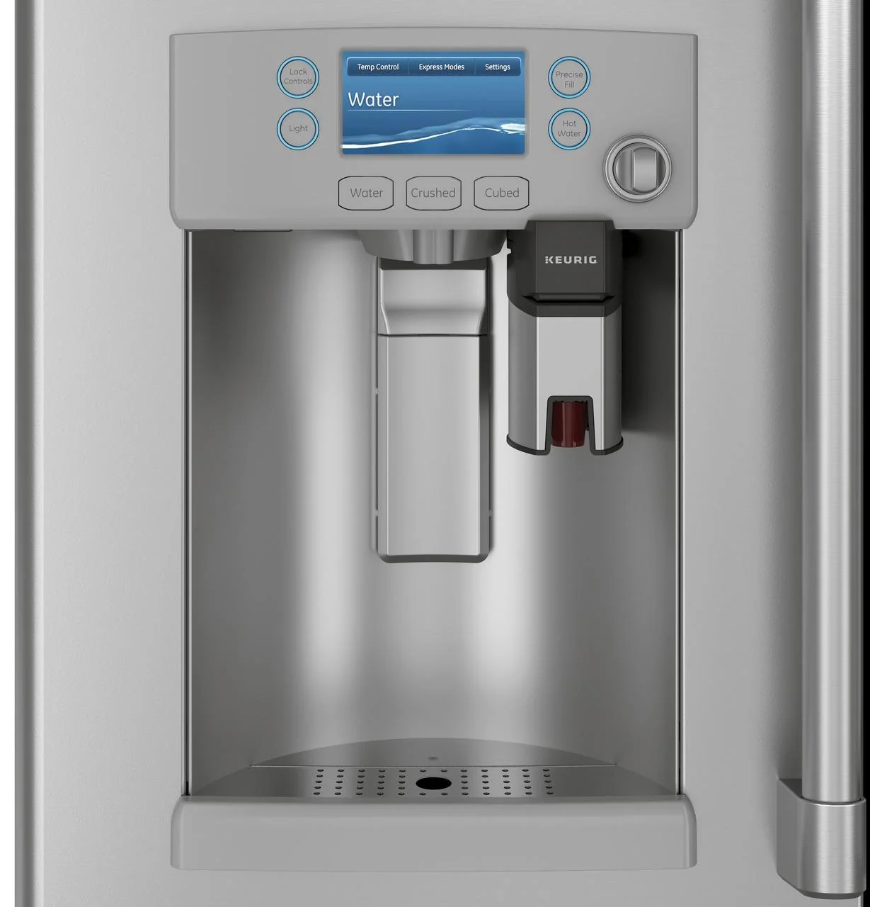 Cafe CYE22UP2MS1 CAF(EBACK)™ ENERGY STAR® 22.1 Cu. Ft. Smart Counter-Depth French-Door Refrigerator with Keurig® K-Cup® Brewing System - Image 10