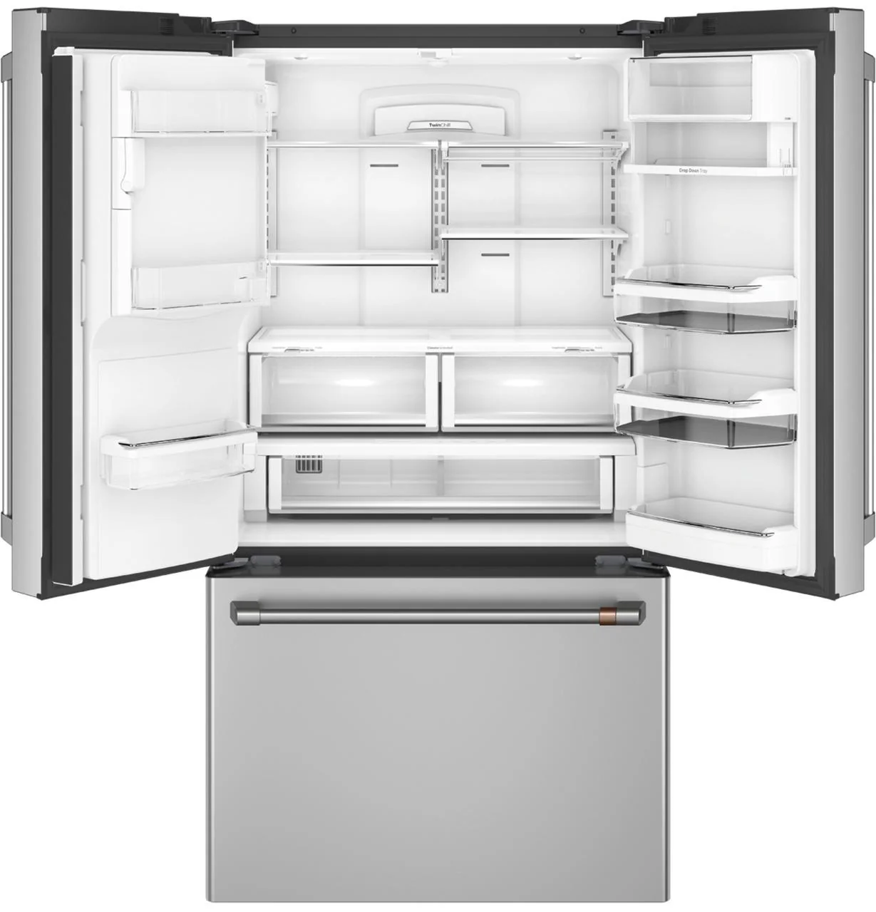 Cafe CYE22UP2MS1 CAF(EBACK)™ ENERGY STAR® 22.1 Cu. Ft. Smart Counter-Depth French-Door Refrigerator with Keurig® K-Cup® Brewing System - Image 6